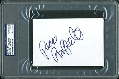 Rosanna Arquette — Rosanna Arquette Authentic Signed 4X6 Index Card Autographed PSA/DNA Slabbed, изображение 2
