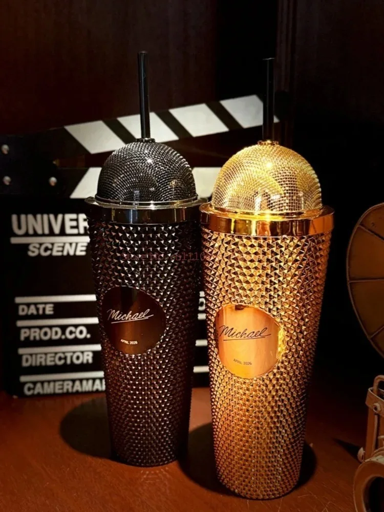 Michael Jackson Movie Gold~Black Microphone Cup Tumbler Cinema Exclusive, изображение 2