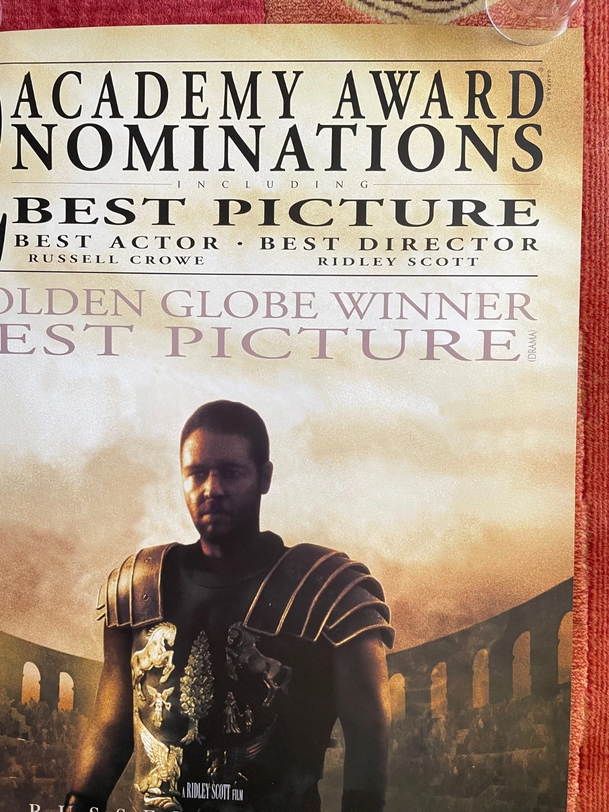 GLADIATOR (2000) Original UK One Sheet Movie Poster Russell Crow, Ridley Scott, изображение 2