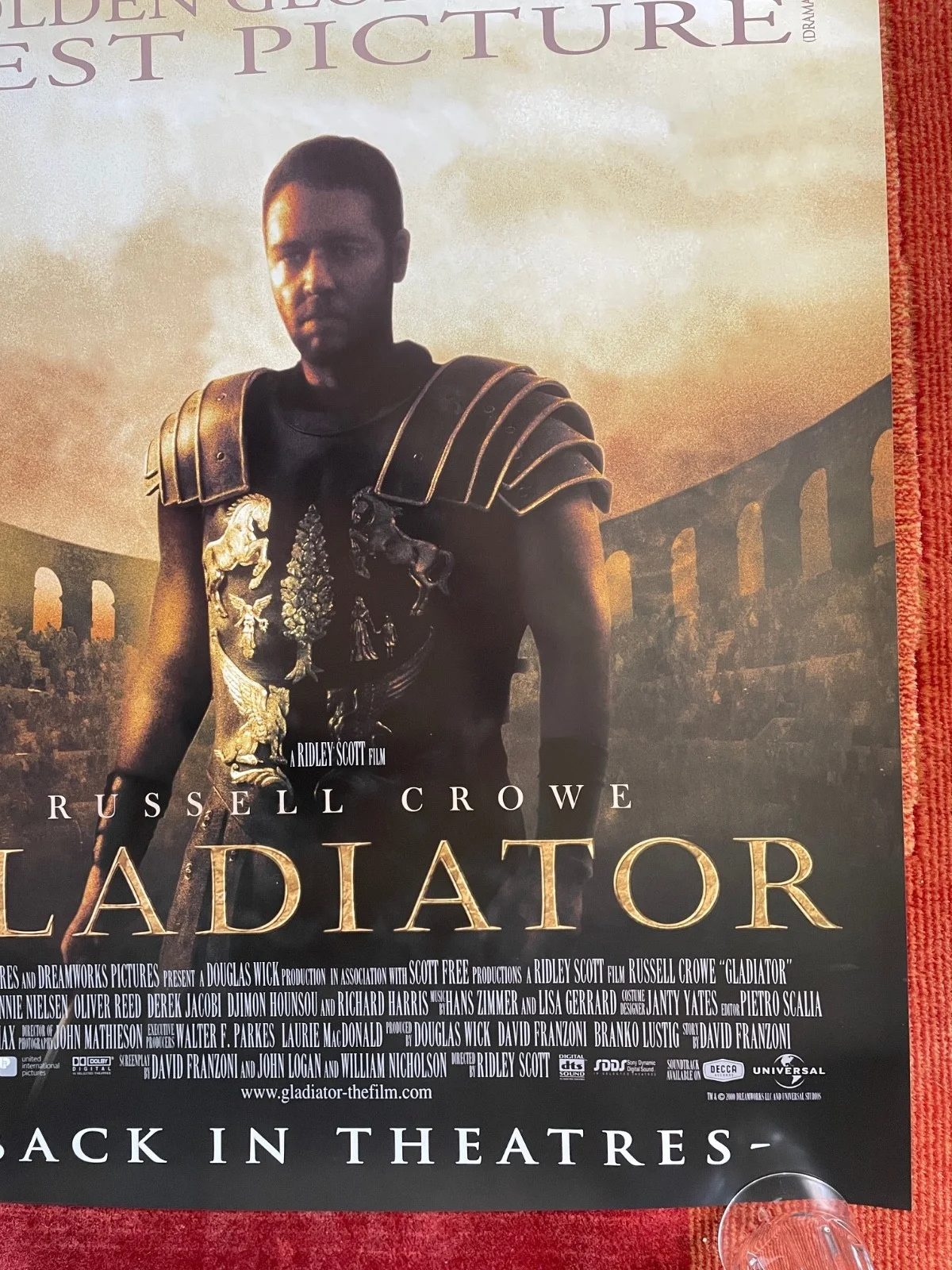 GLADIATOR (2000) Original UK One Sheet Movie Poster Russell Crow, Ridley Scott, изображение 3