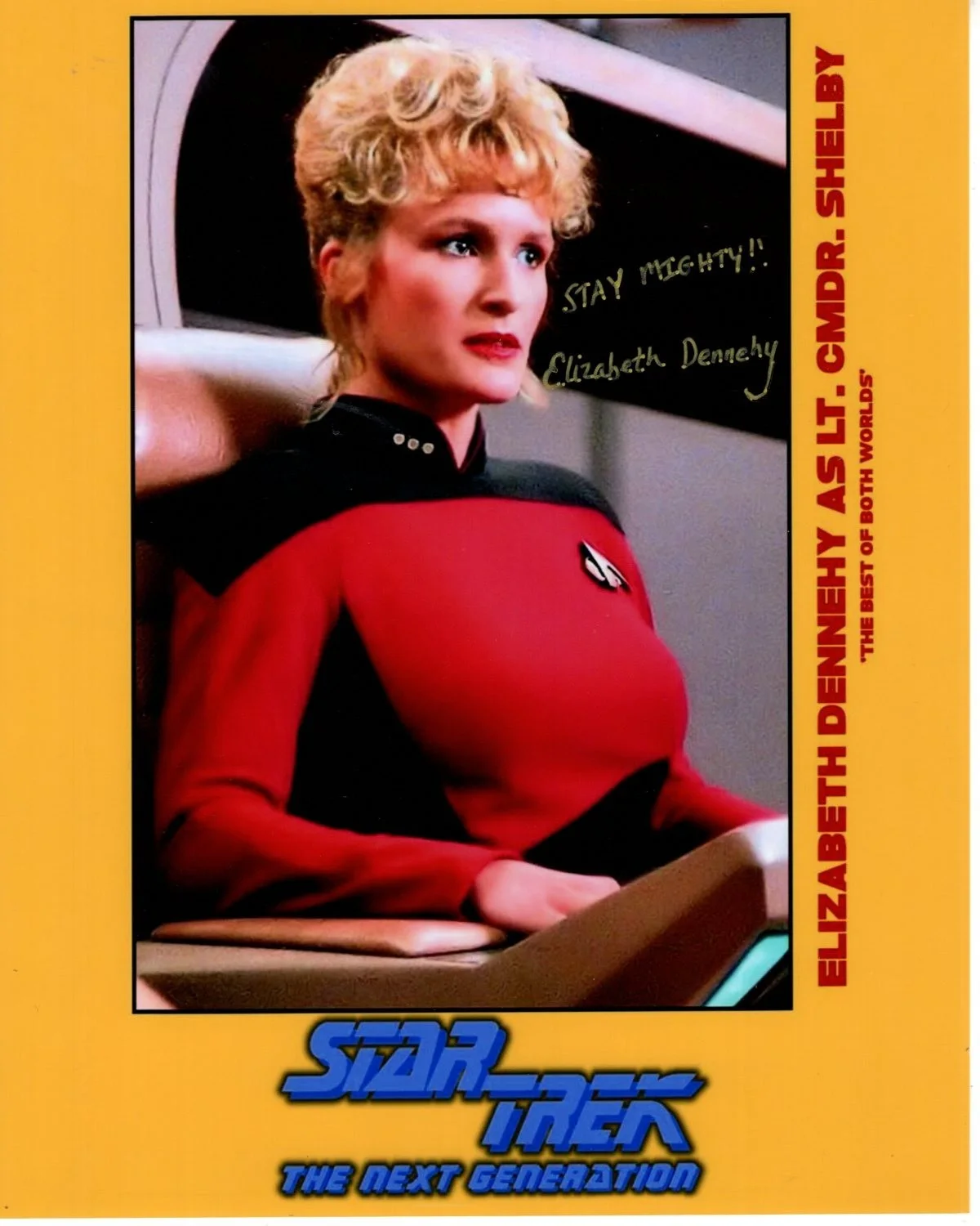 Elizabeth Dennehy — ELIZABETH DENNEHY Signed 8x10 STAR TREK THE NEXT GENERATION Photo w Hologram COA