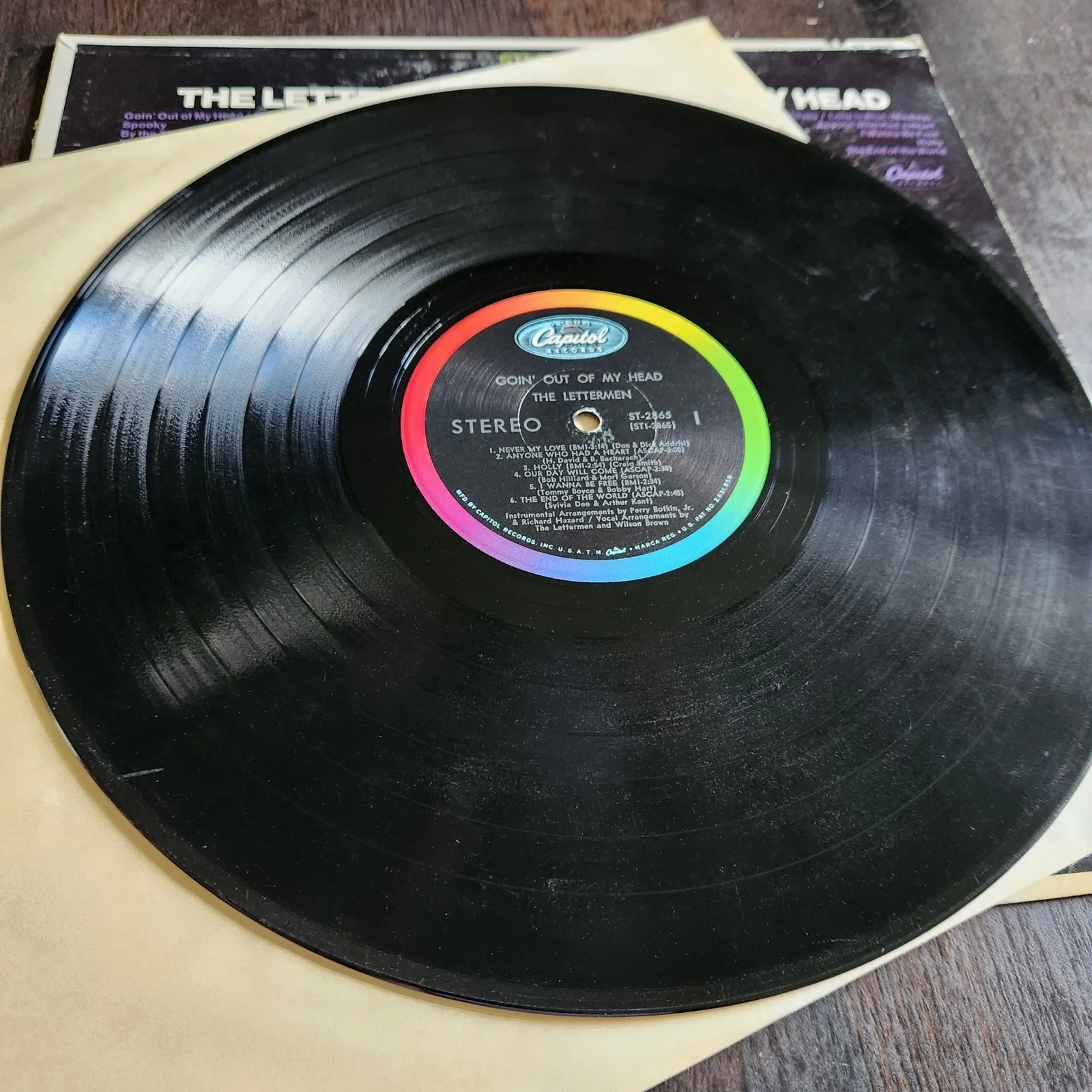 The Lettermen Goin' Out of My Head LP Vinyl Record ST 2865 Autographed, изображение 5
