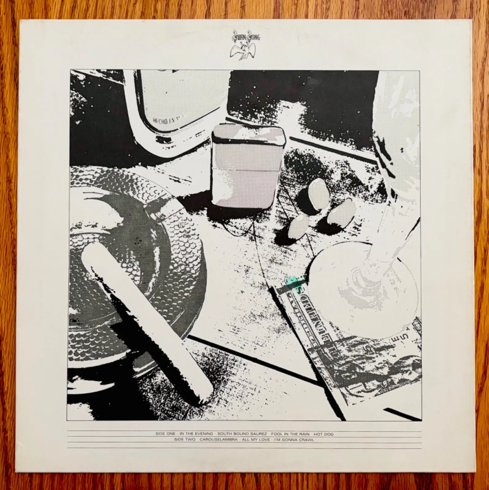 LED ZEPPELIN ~ JIMMY PAGE Signed IN THROUGH THE OUT DOOR Inner Album Sleeve, изображение 2