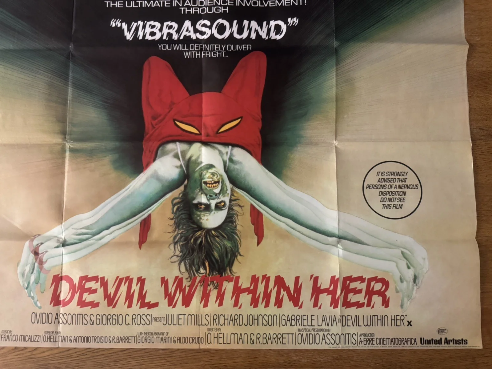 The Devil Within Her - Original Cinema Quad Poster - Horror, image 2