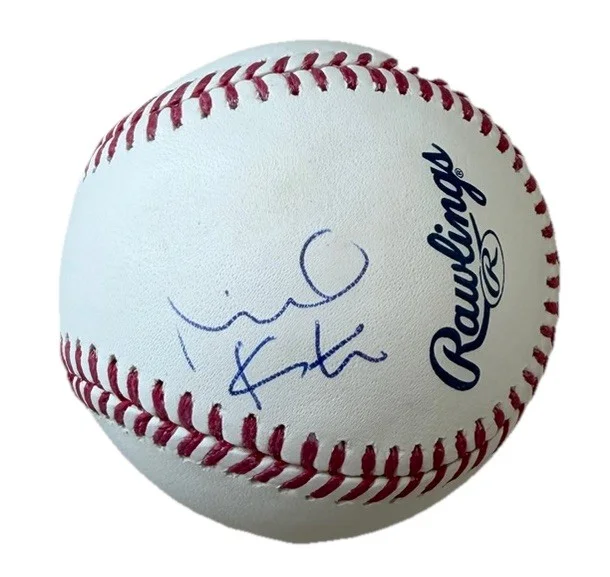 Michael Keaton — Michael Keaton Signed Autographed Official MLB Baseball PSA/DNA AUTO BATMAN, image 2