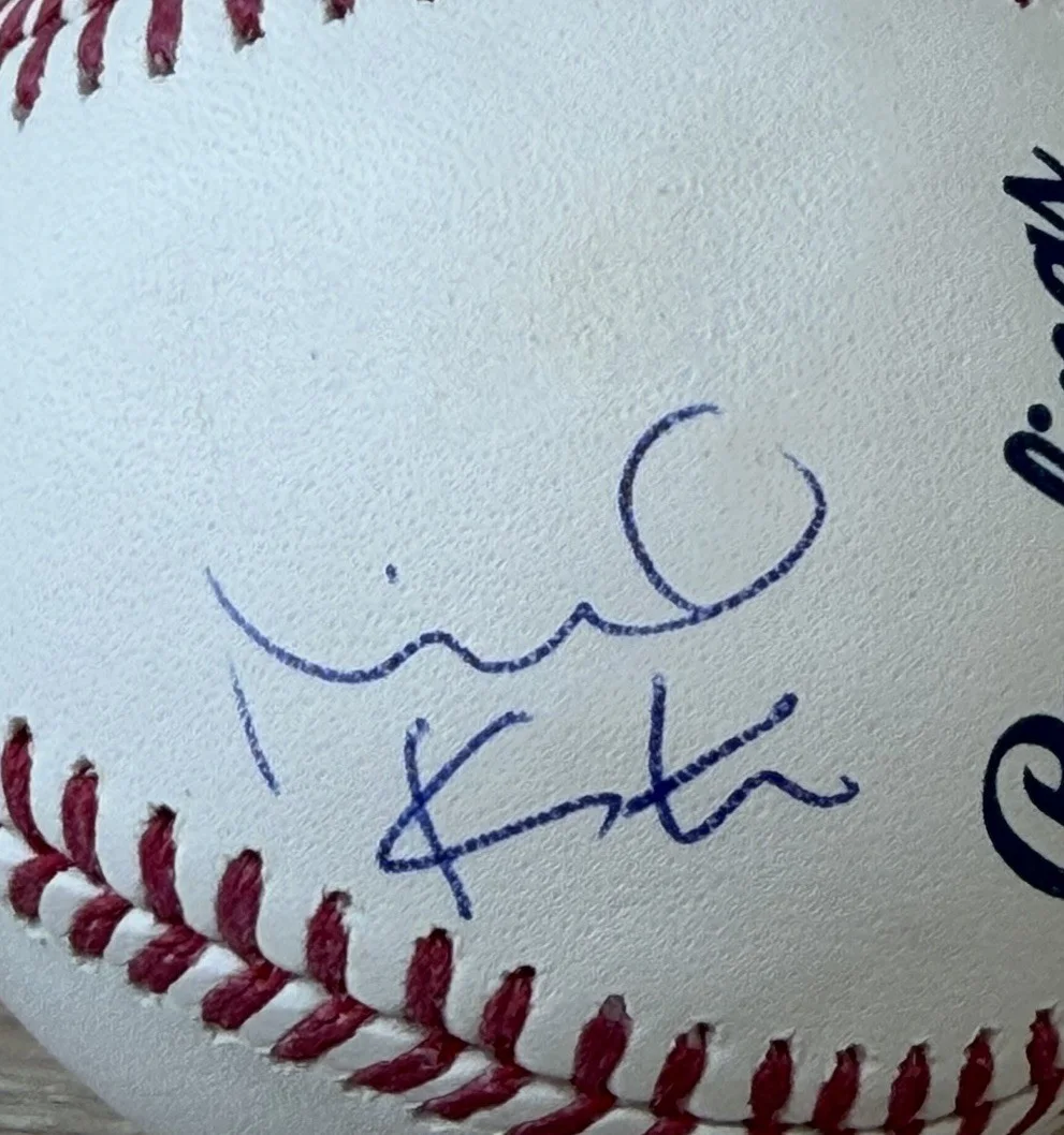 Michael Keaton — Michael Keaton Signed Autographed Official MLB Baseball PSA/DNA AUTO BATMAN, image 3
