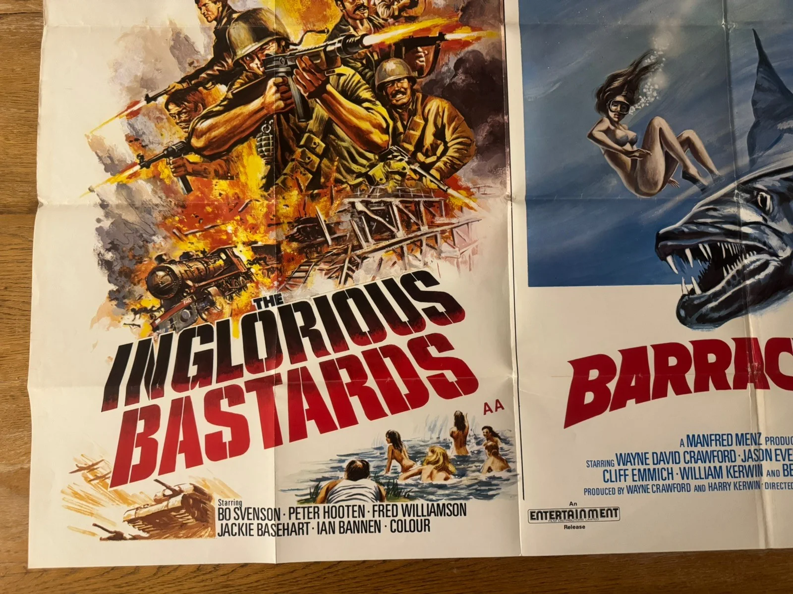 inglorius bastards and barracuda quad poster 1978, image 3