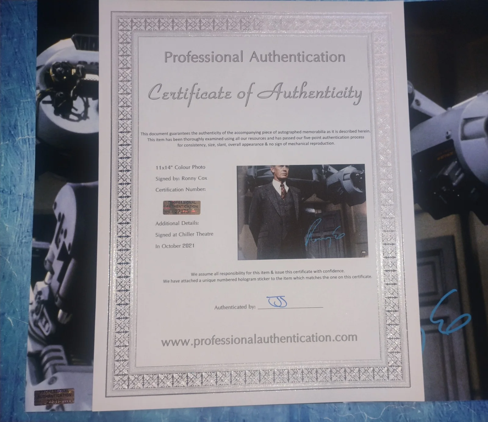 Ronny Cox Hand Signed Autograph 11x14 Photo COA Robocop NO US TARIFFS, изображение 4