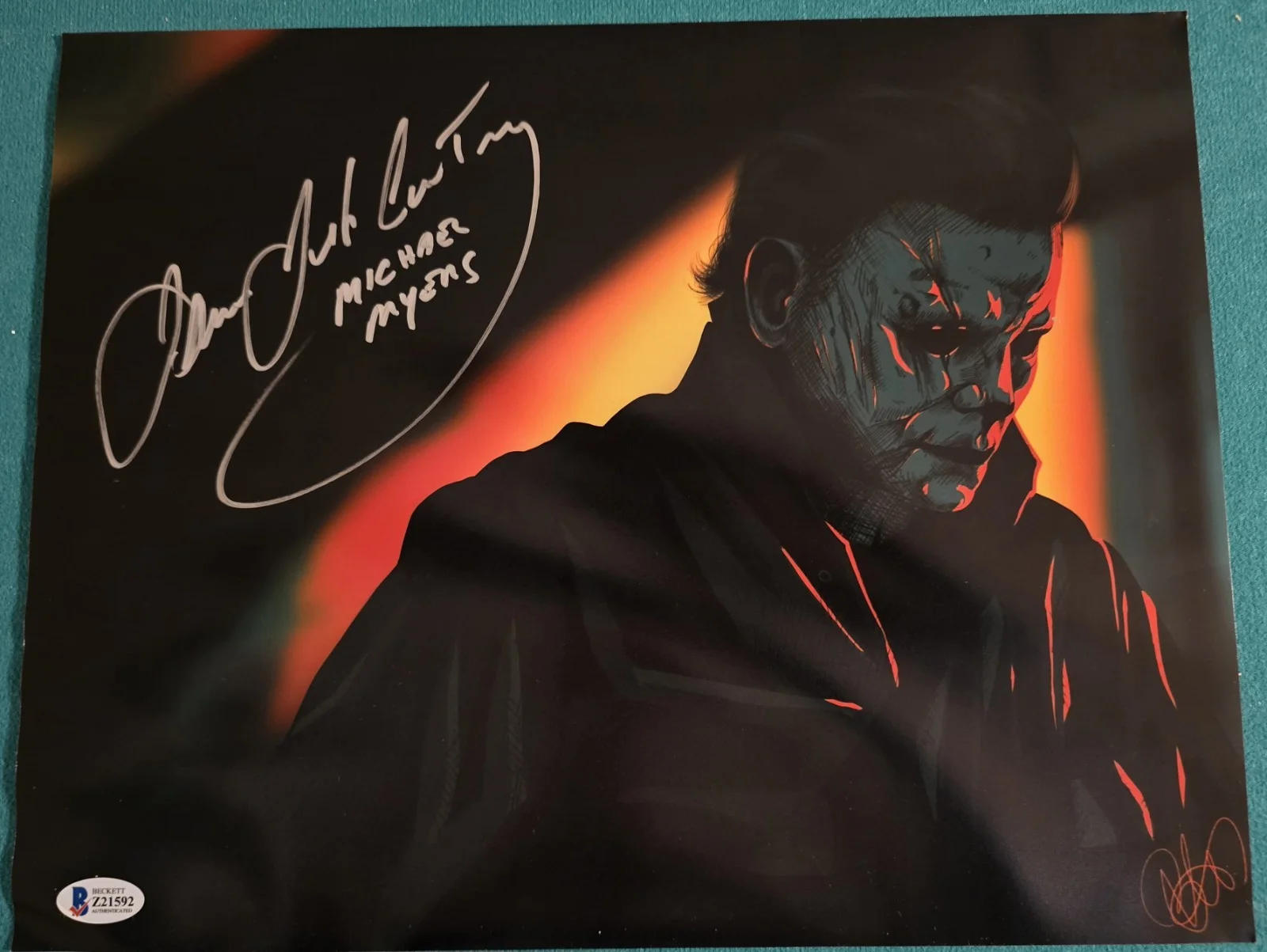 James Jude Courtney — James Jude Courtney Signed 11x14 Halloween Beckett