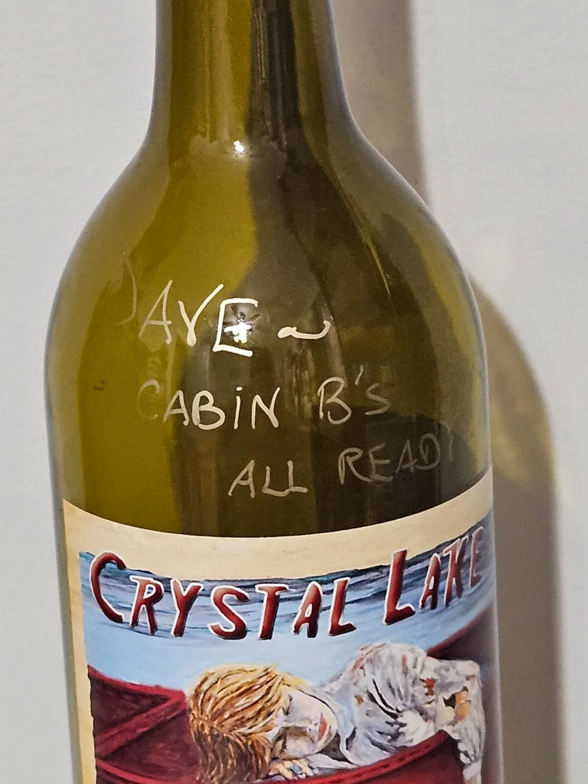 Adrienne King — Adrienne King Signed Empty Bottle. Crystal Lake Wines. Friday the 13th. Horrror., изображение 2
