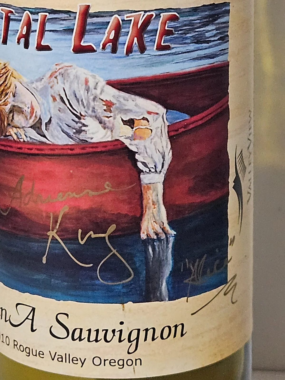 Adrienne King — Adrienne King Signed Empty Bottle. Crystal Lake Wines. Friday the 13th. Horrror., изображение 4