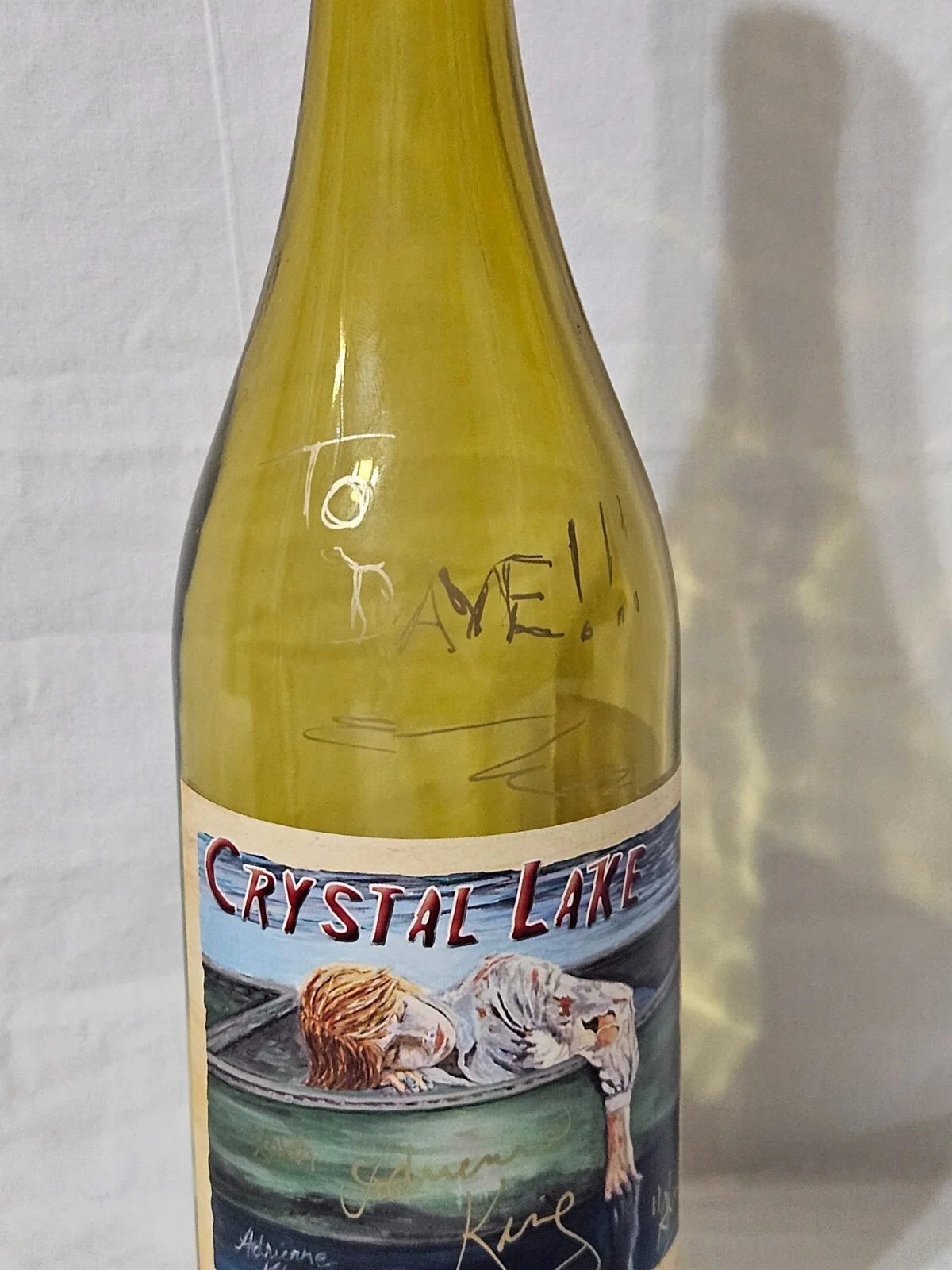 Adrienne King — Adrienne King Signed Empty Bottle. Crystal Lake Wines. Friday the 13th. Horror., изображение 2