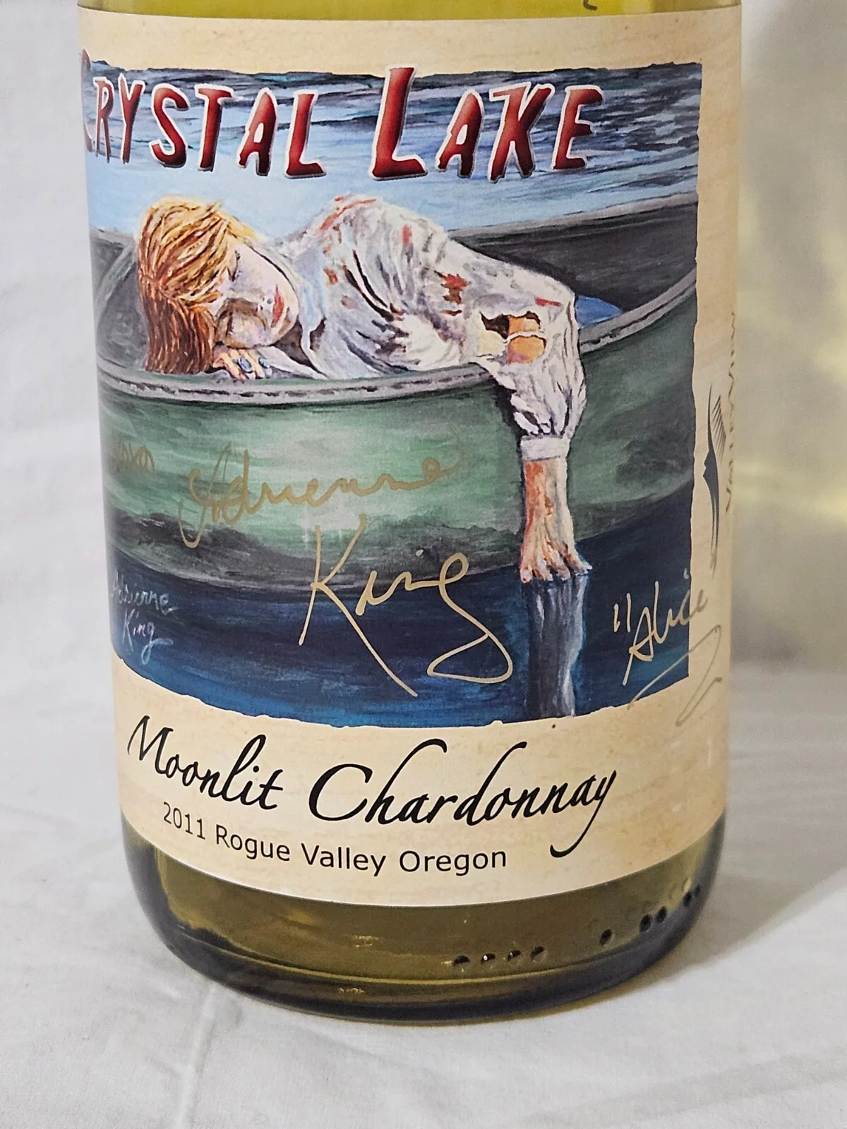 Adrienne King — Adrienne King Signed Empty Bottle. Crystal Lake Wines. Friday the 13th. Horror., изображение 3