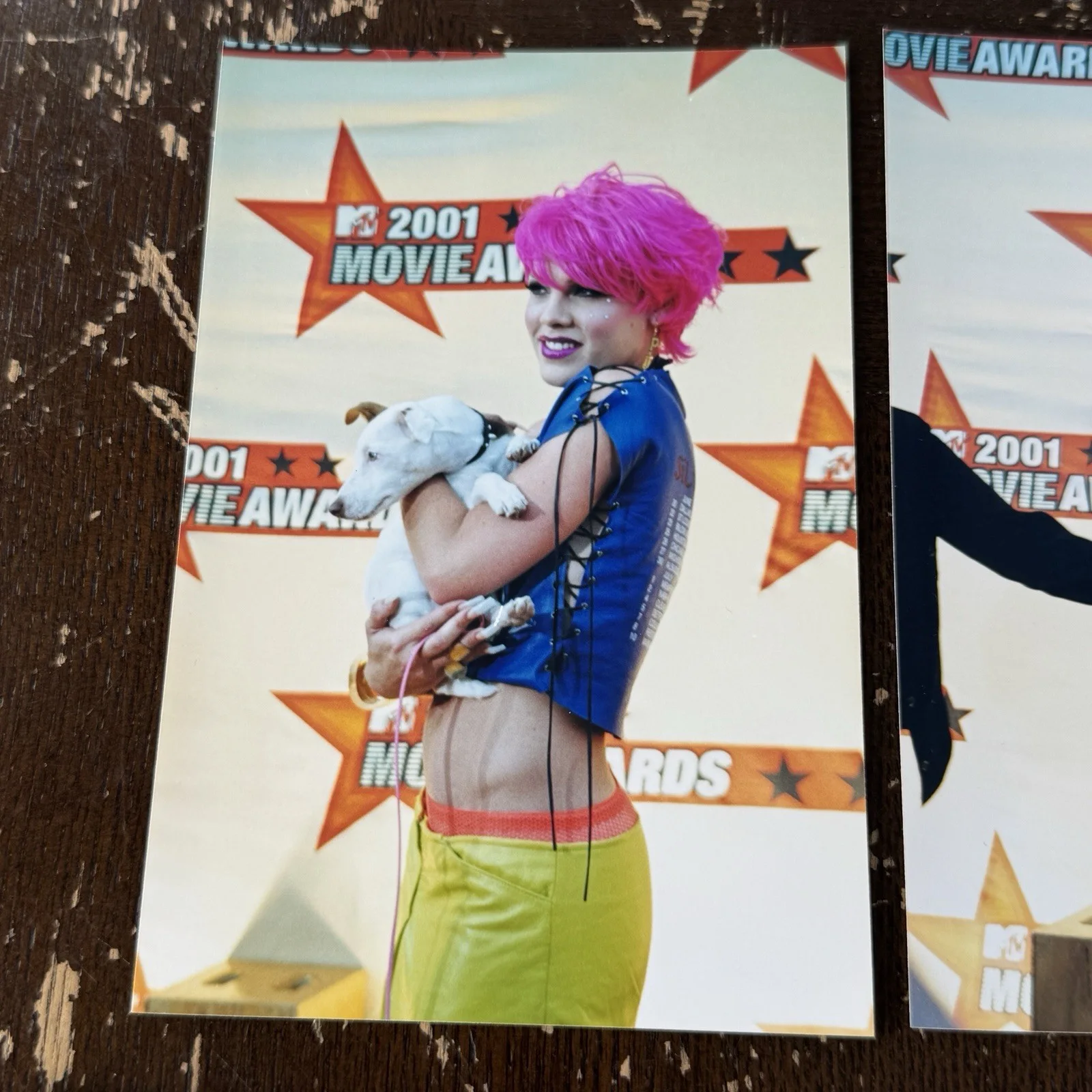 PINK Autographed Card Signed + 5 4x6 Photos 2001 MTV Movie Awards Singer Actress, изображение 3