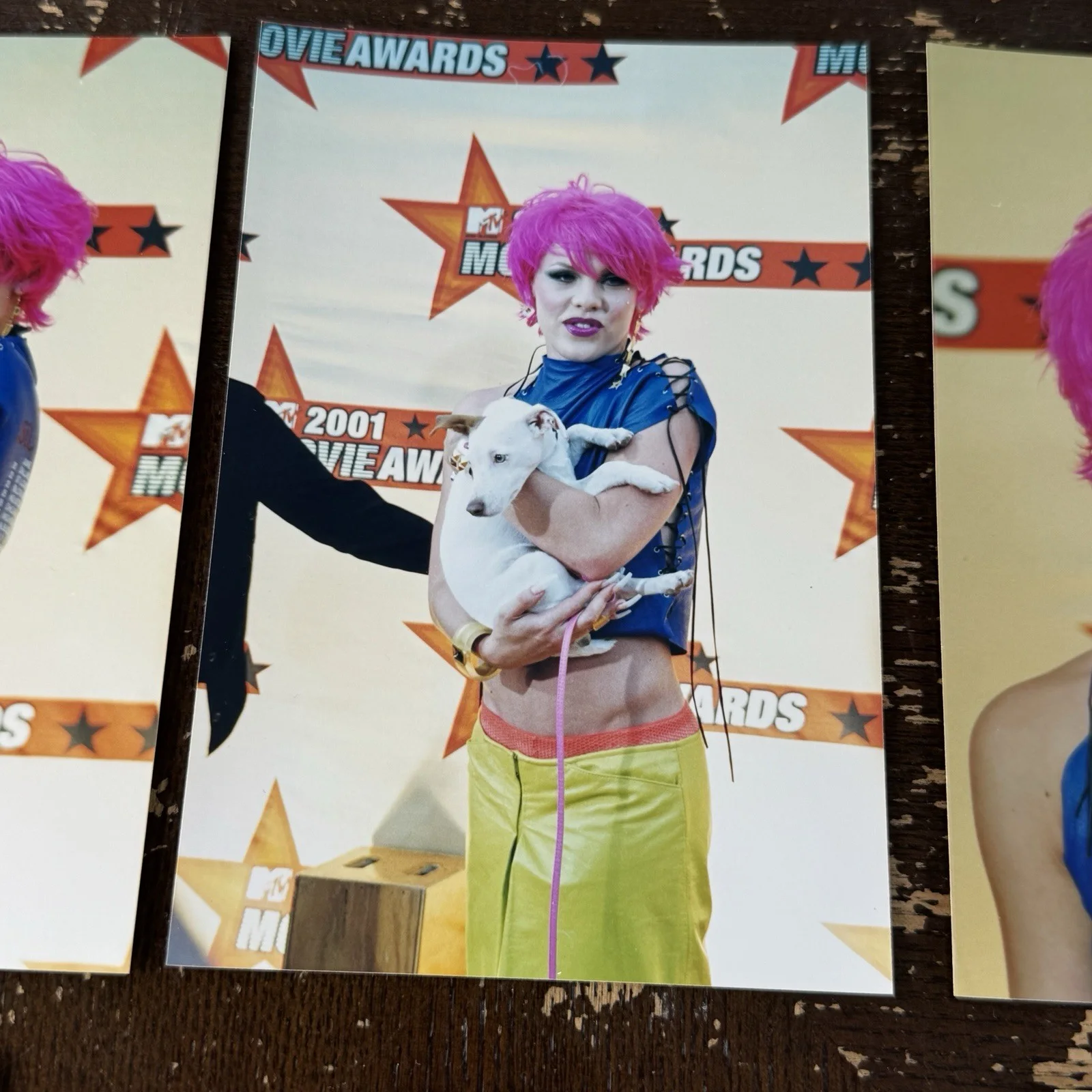 PINK Autographed Card Signed + 5 4x6 Photos 2001 MTV Movie Awards Singer Actress, изображение 4