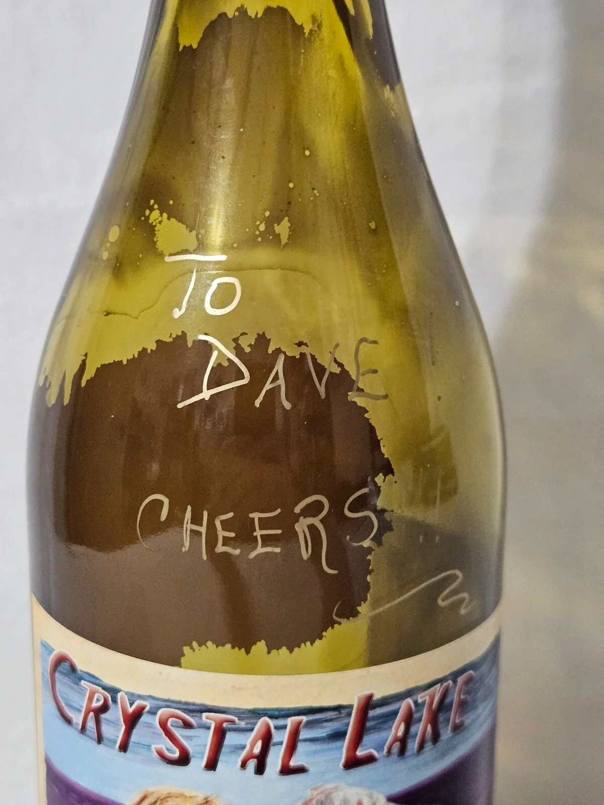 Adrienne King — Adrienne King Signed Empty Bottle. Crystal Lake Wines. Friday the 13th. Horror., изображение 2