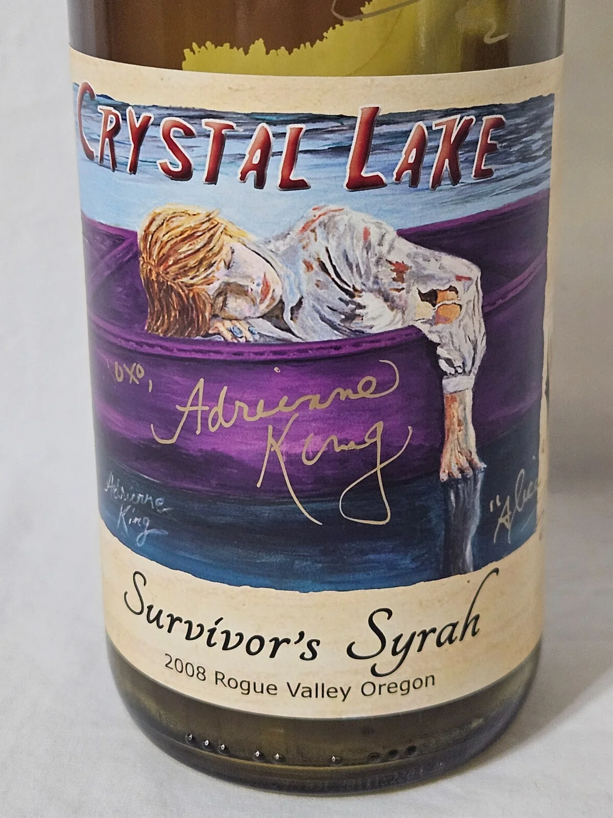 Adrienne King — Adrienne King Signed Empty Bottle. Crystal Lake Wines. Friday the 13th. Horror., изображение 3