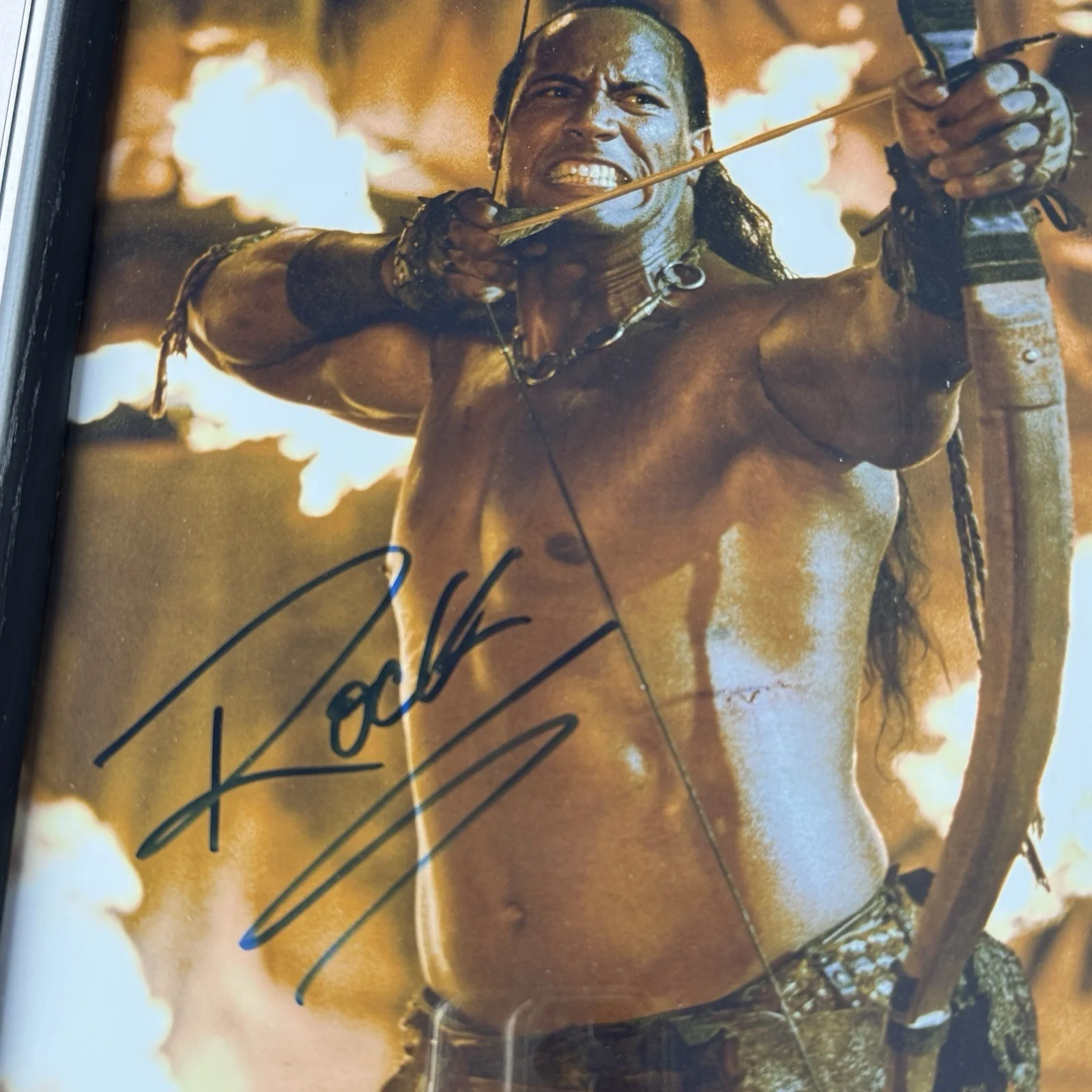 The Rock Signed 8x10 Framed Photo Autograph With COA Dwayne Johnson Mathayus, image 3