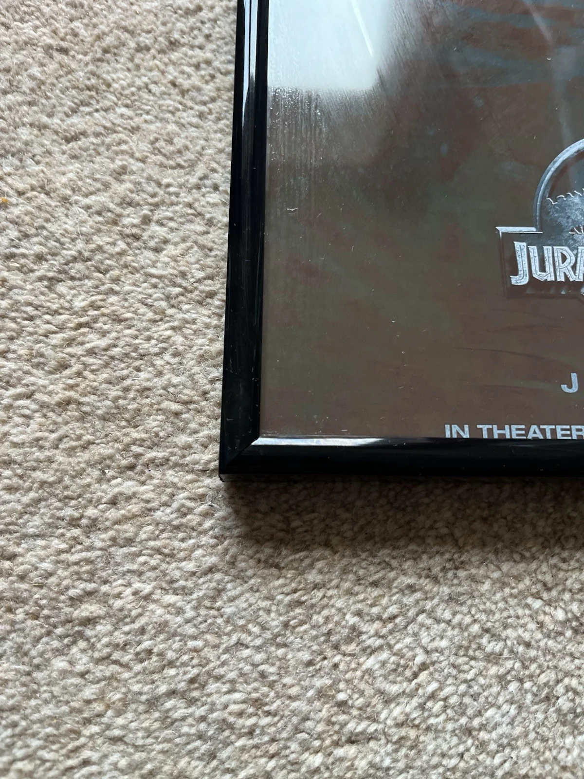 Jurassic World Movie Poster Framed A4 Chris Pratt Velociraptor Scene June 12, изображение 5