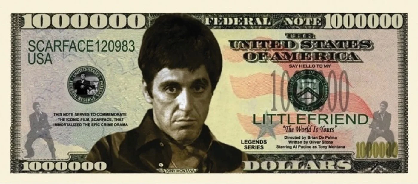 25 Pack Scarface Al Pacino Money Collectible Tony Montana 1 Million Dollar Bills, изображение 2