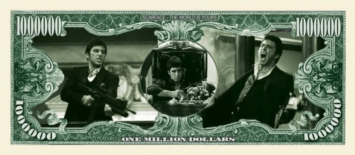 25 Pack Scarface Al Pacino Money Collectible Tony Montana 1 Million Dollar Bills, изображение 3