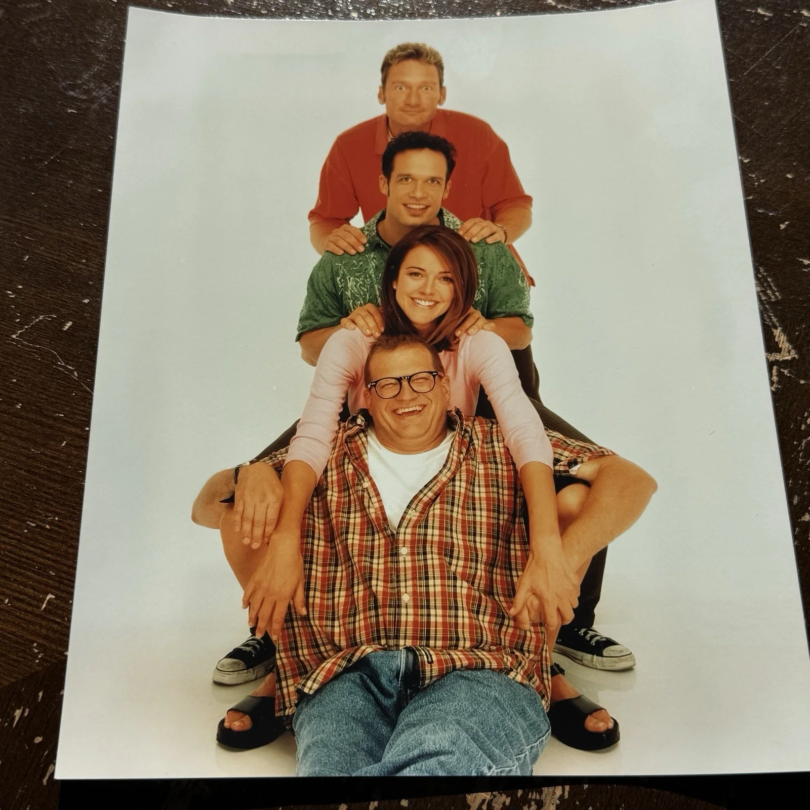 Drew Carey — Drew Carey Signed 3x5 Index Card With 8x10 Show Cast Photo Original Autograph, изображение 3