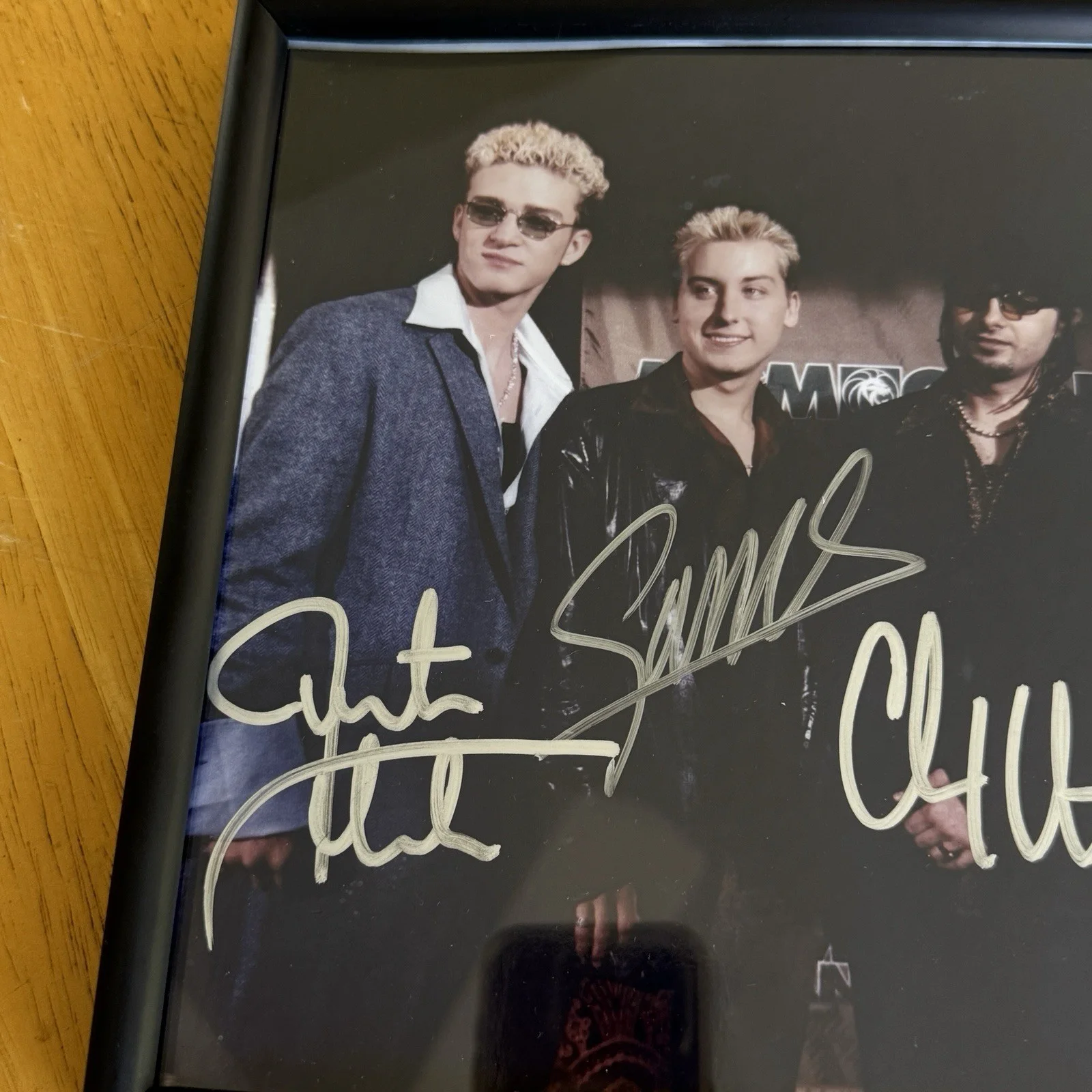 Nsync Justin Timberlake Autographed By All Original Members w COA 8x10 Photo, image 2