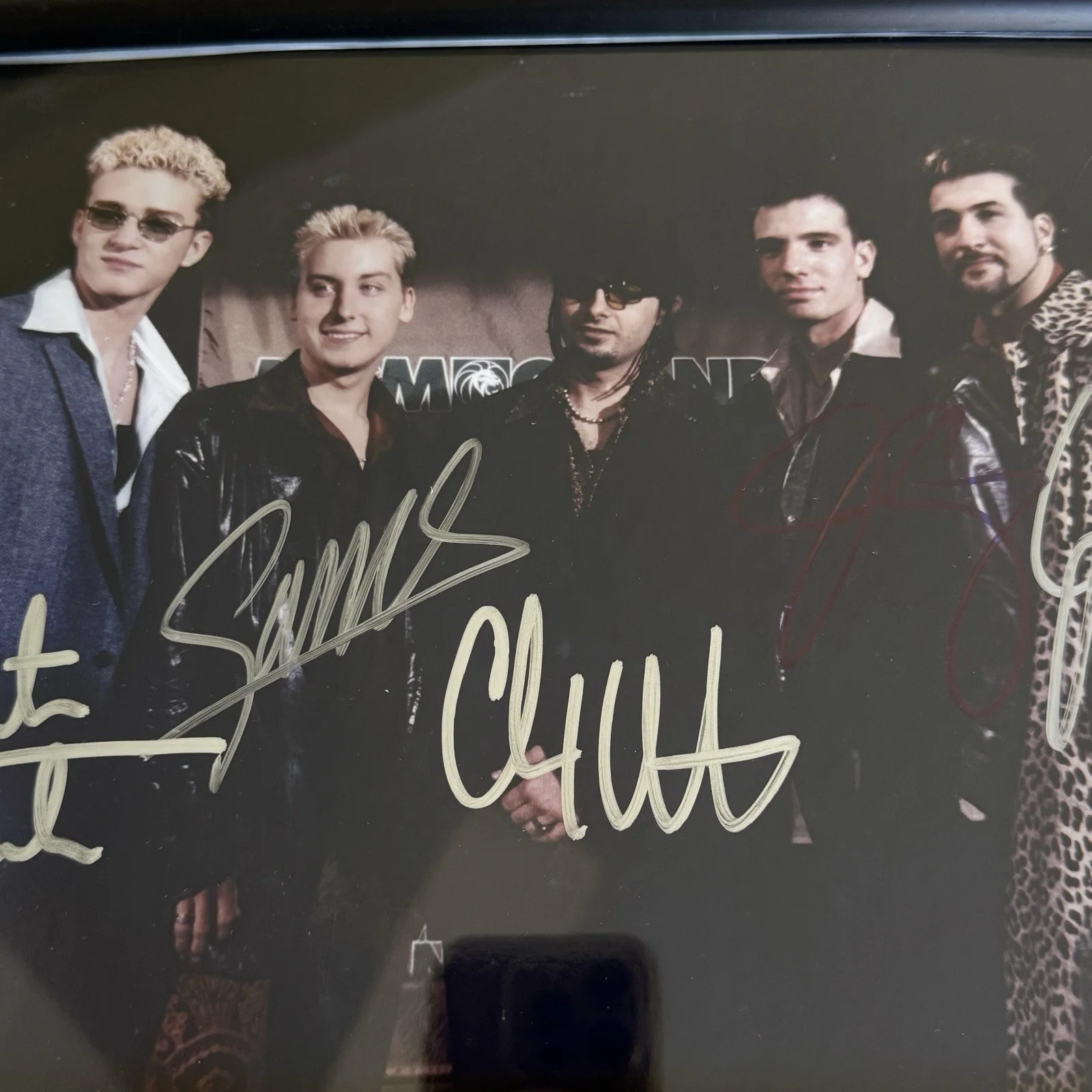 Nsync Justin Timberlake Autographed By All Original Members w COA 8x10 Photo, image 3