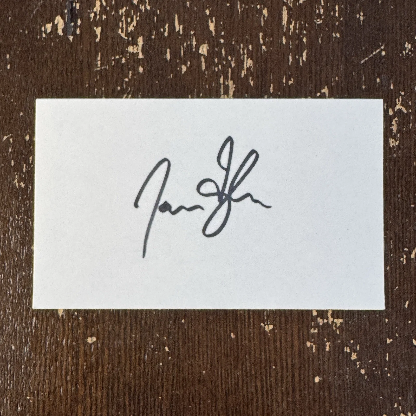 James Taylor Autographed Card Signed Singer Sweet Baby Mud Slide Slim Fire Rain, image 2