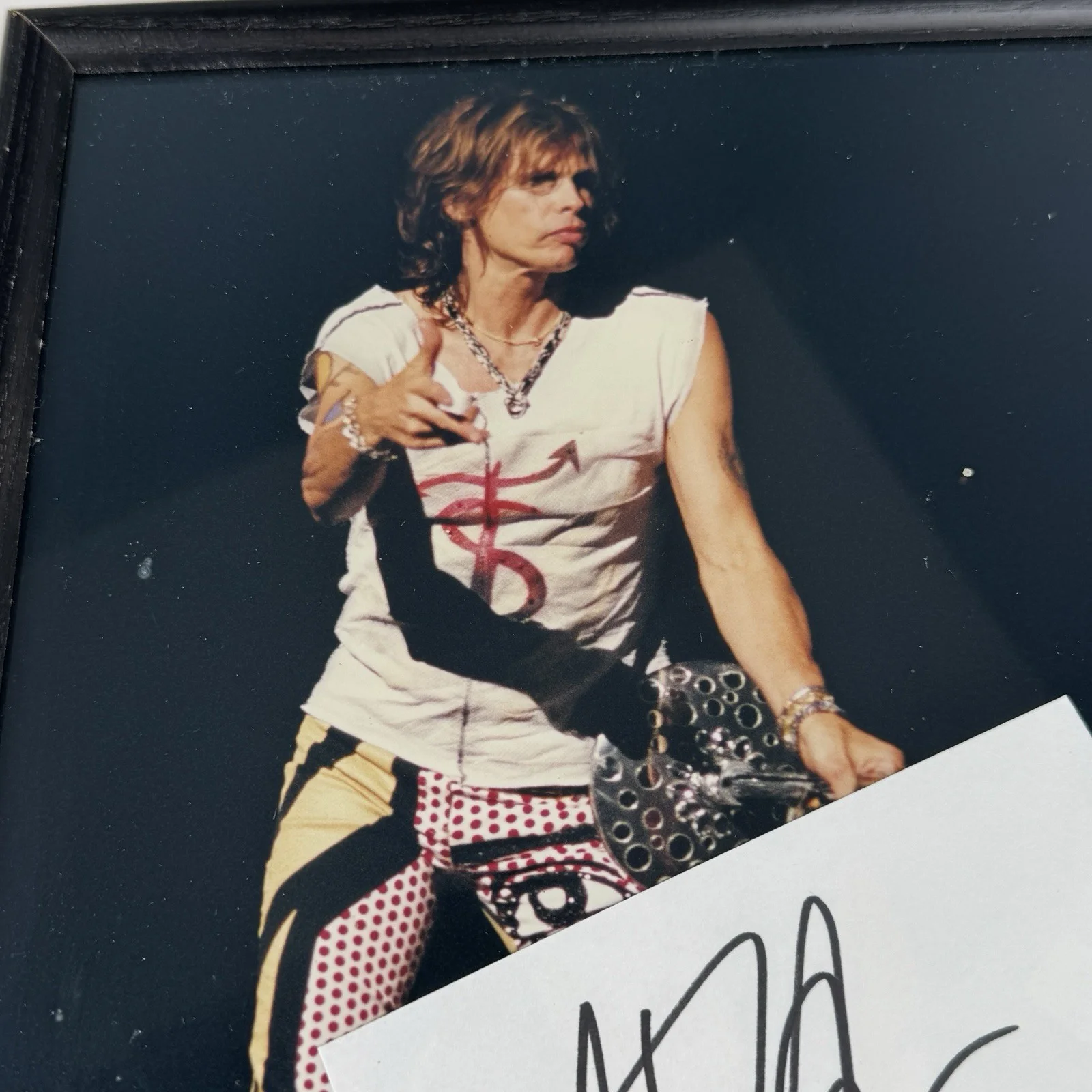 Steven Tyler Aerosmith Autograph Signed Index Card With 8x10 Photo Includes COA, изображение 3