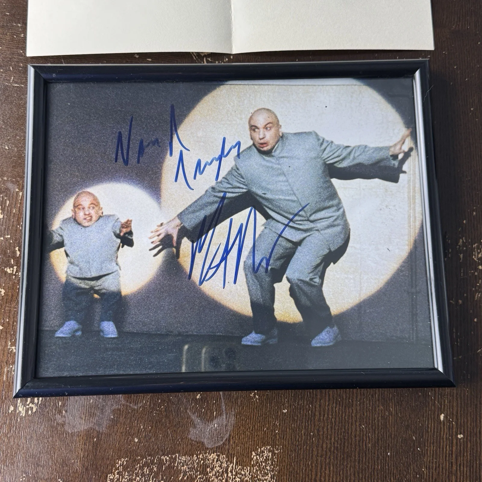 Mike Myers Verne Troyer Signed Autograph 8x10 Framed Photo w COA Austin Powers, image 2