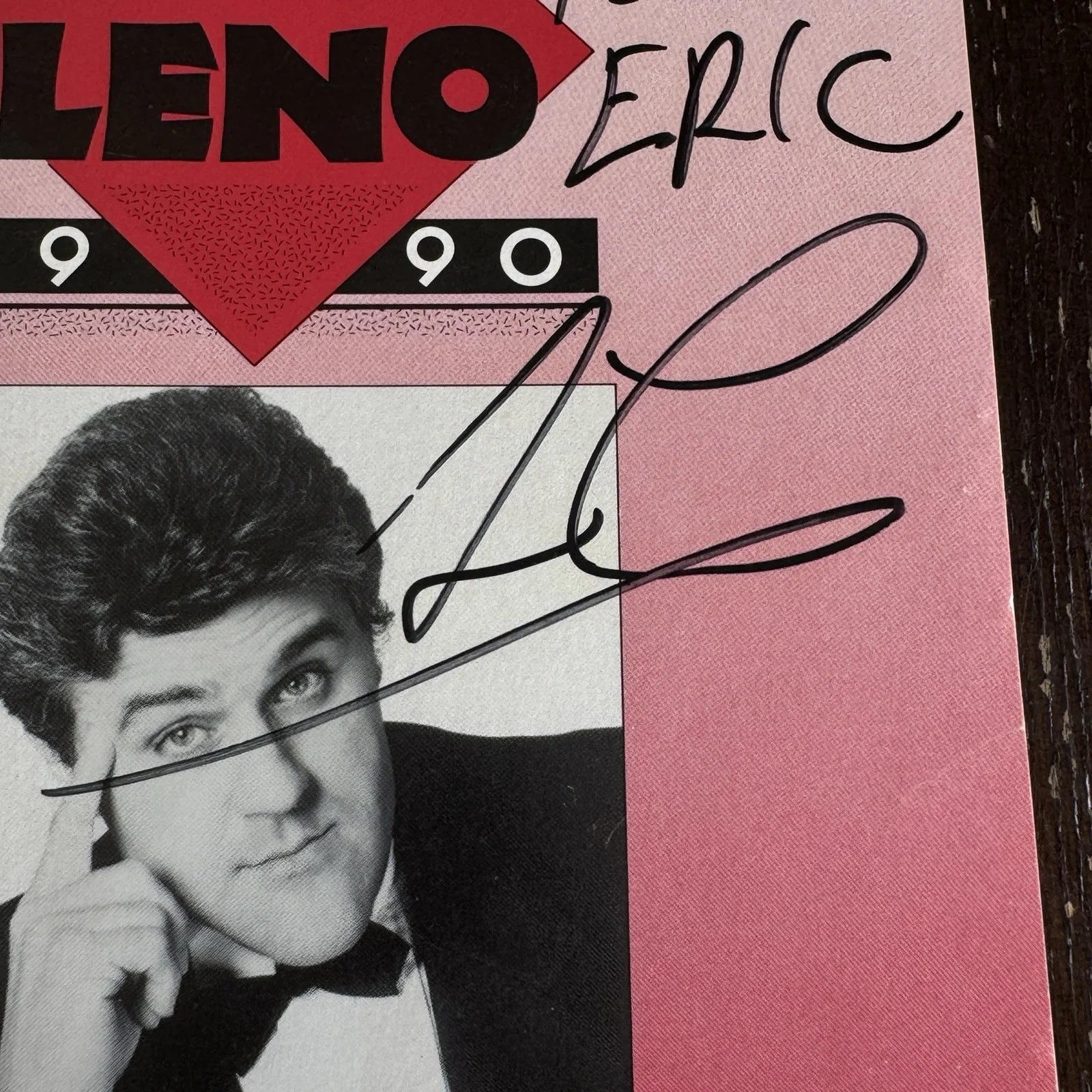 Jay Leno Autograph Signed Publicity Photo Print 1990 USO Stand Up Comedy, image 2