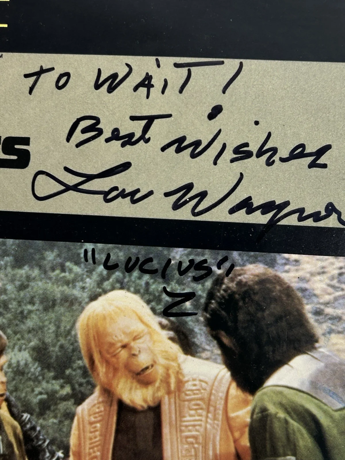 Lou Wagner — Signed Lou Wagner Planet of The Apes LaserDisc 1968 Lucius Autograph Film Movie, изображение 2
