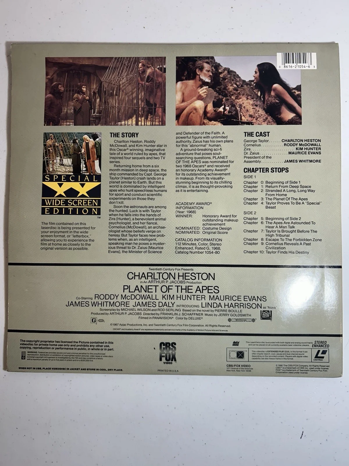 Lou Wagner — Signed Lou Wagner Planet of The Apes LaserDisc 1968 Lucius Autograph Film Movie, изображение 3