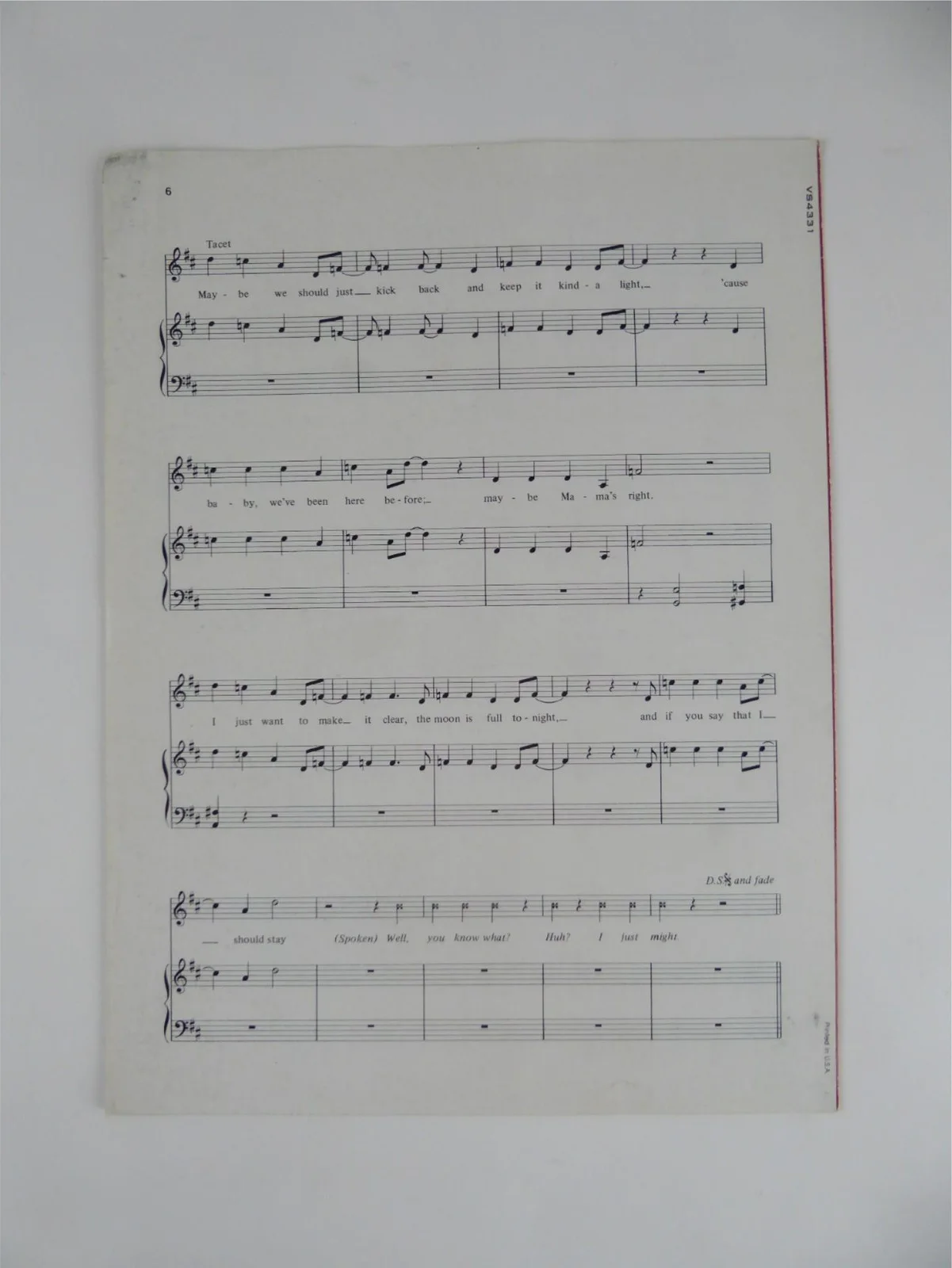 Mickey Gilley Signed I'm The One Mama Warned You About 1985 Sheet Music Vintage, image 4