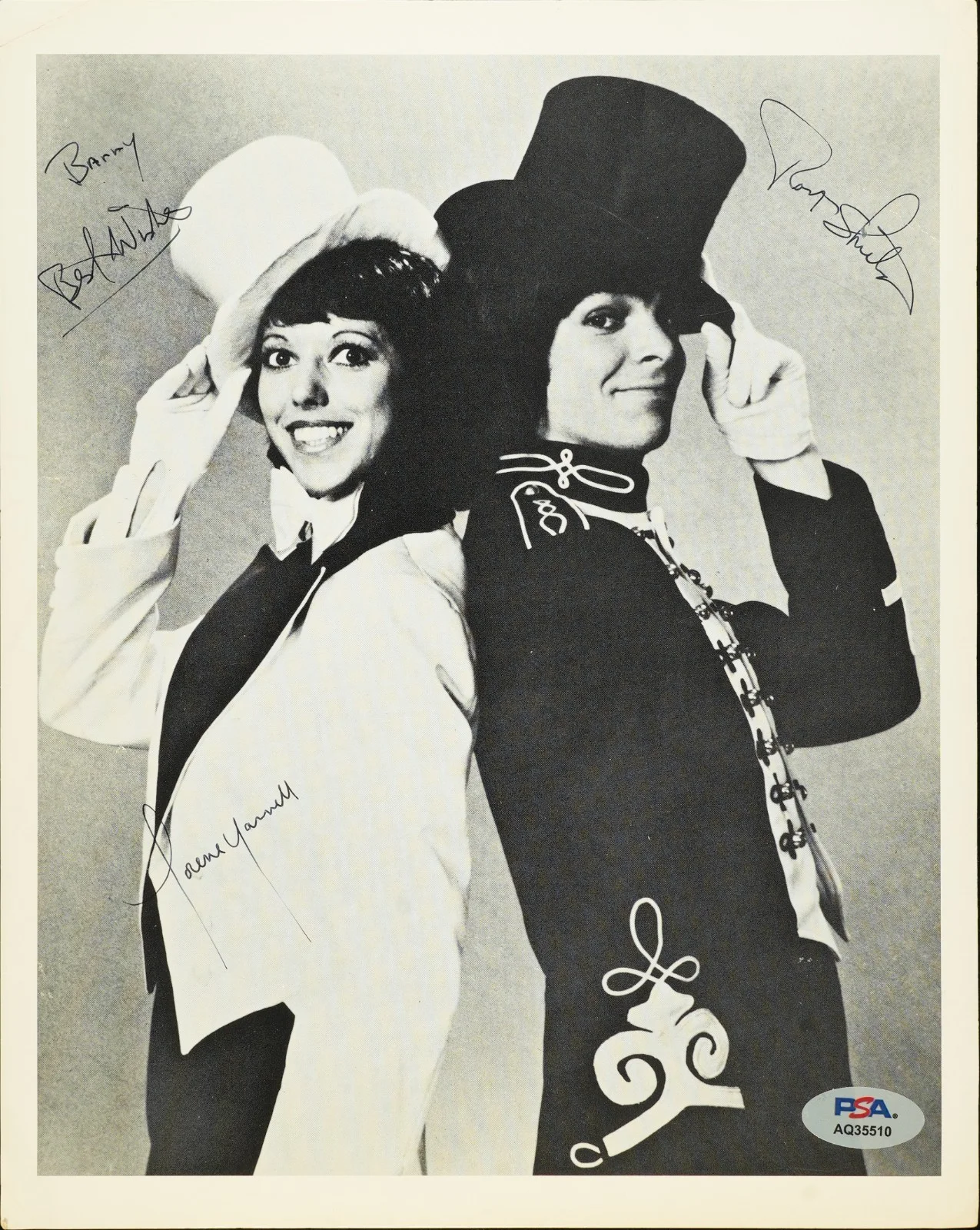 Robert Shields, Lorene Yarnell — ROBERT SHIELDS AND LORENE YARNELL SIGNED AUTOGRAPHED 8X10 PHOTO MIMES PSA COA, image 2