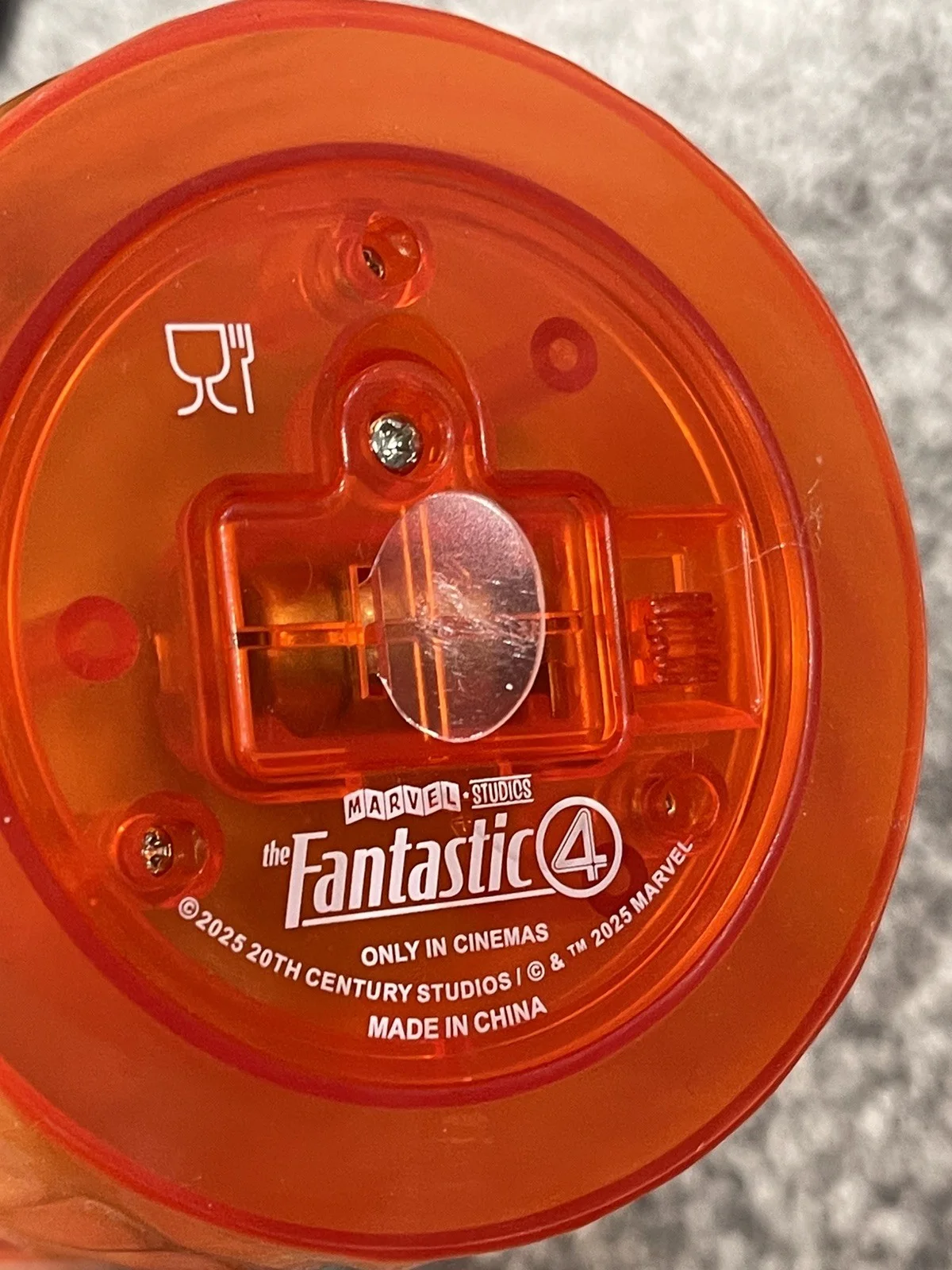 Fantastic 4 First Steps Collectors Light Up Cup - pull tab - Johnny Storm Odeon, image 4