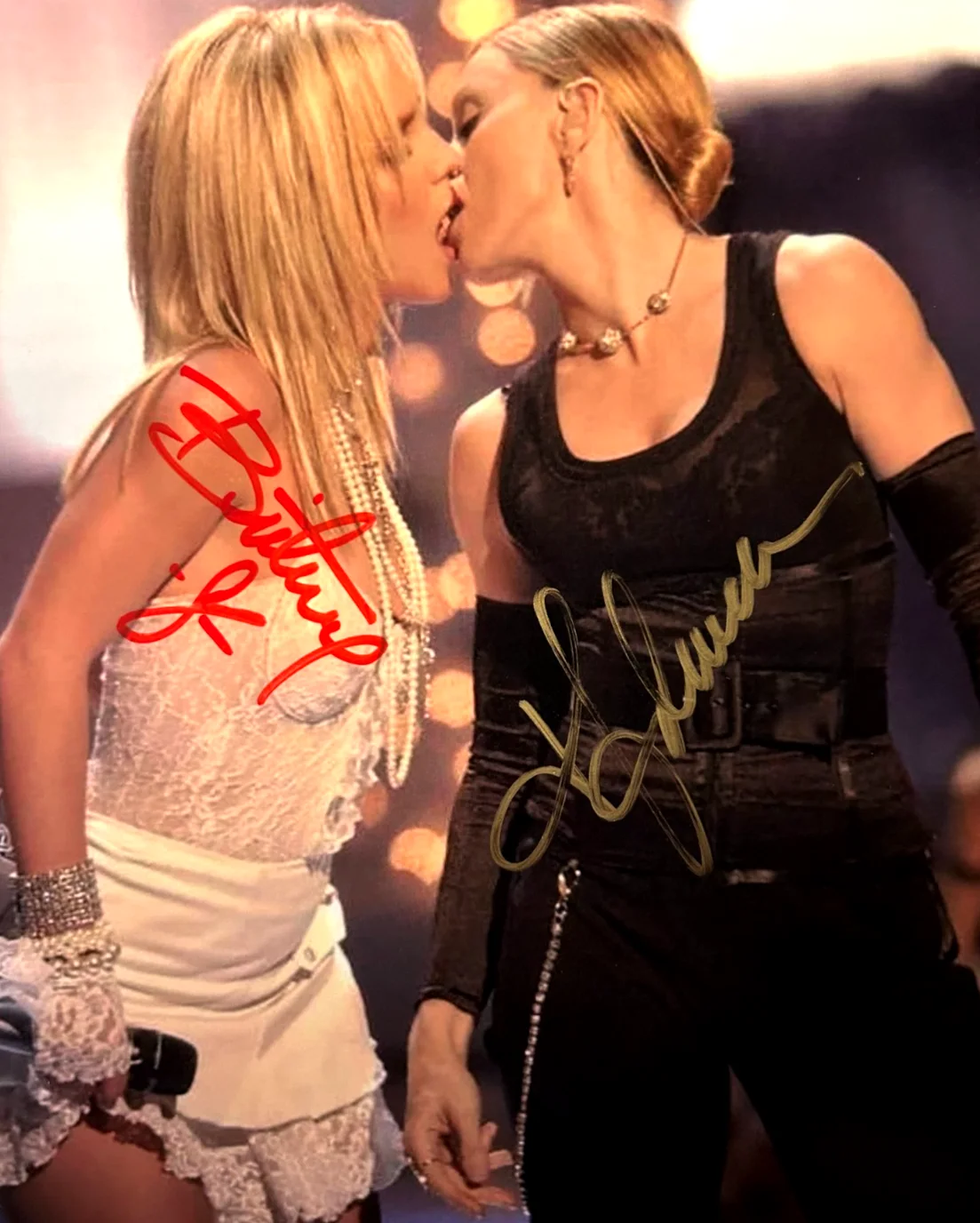 Britney Spears, Madonna — MADONNA + BRITNEY SPEARS Signed Original 8x10" Authentic Autograph GENUINE w/COA, image 3