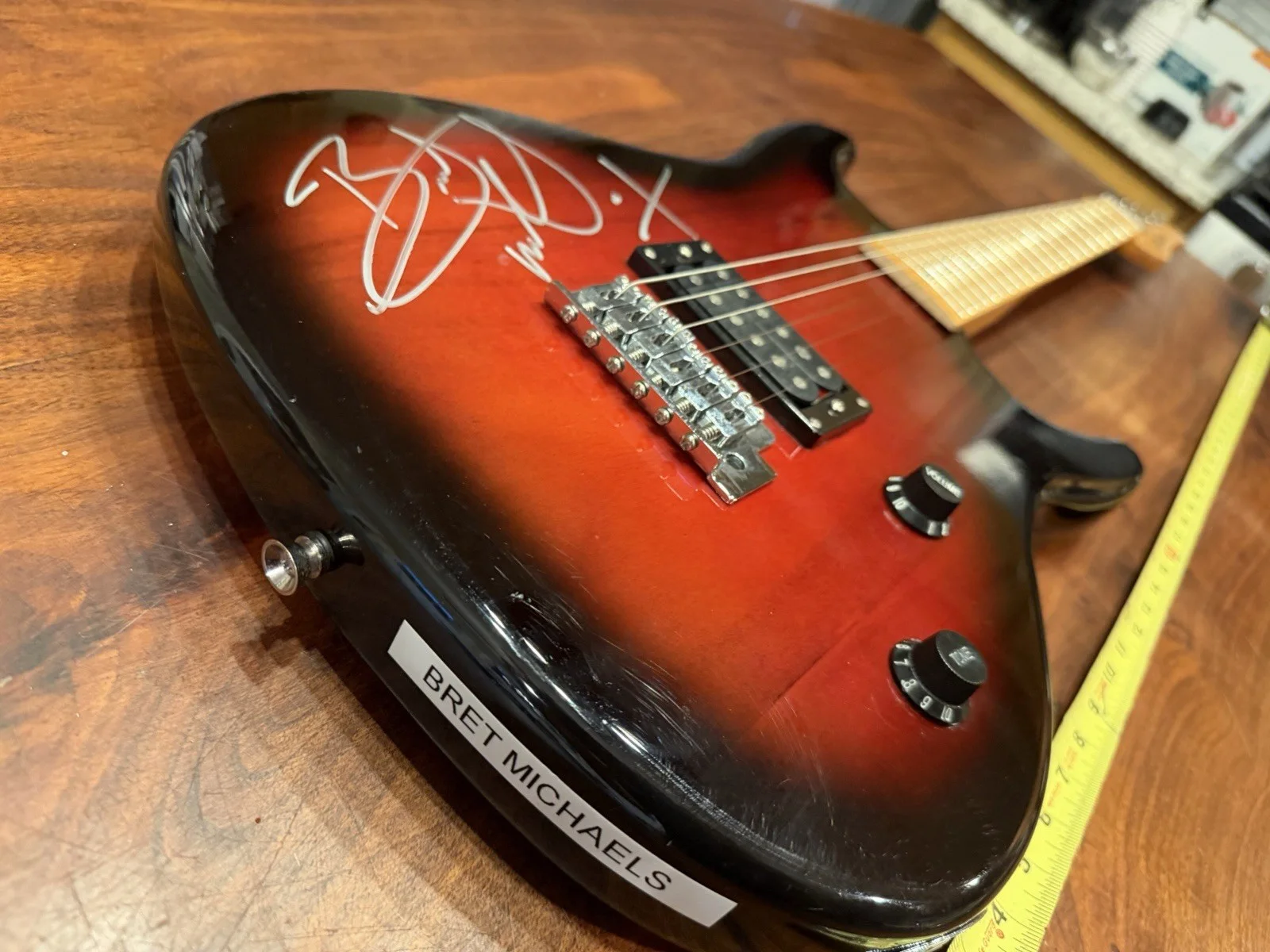 Brett Michaels Signed Viper Electric Guitar Hard Rock Casino Please Read, image 4