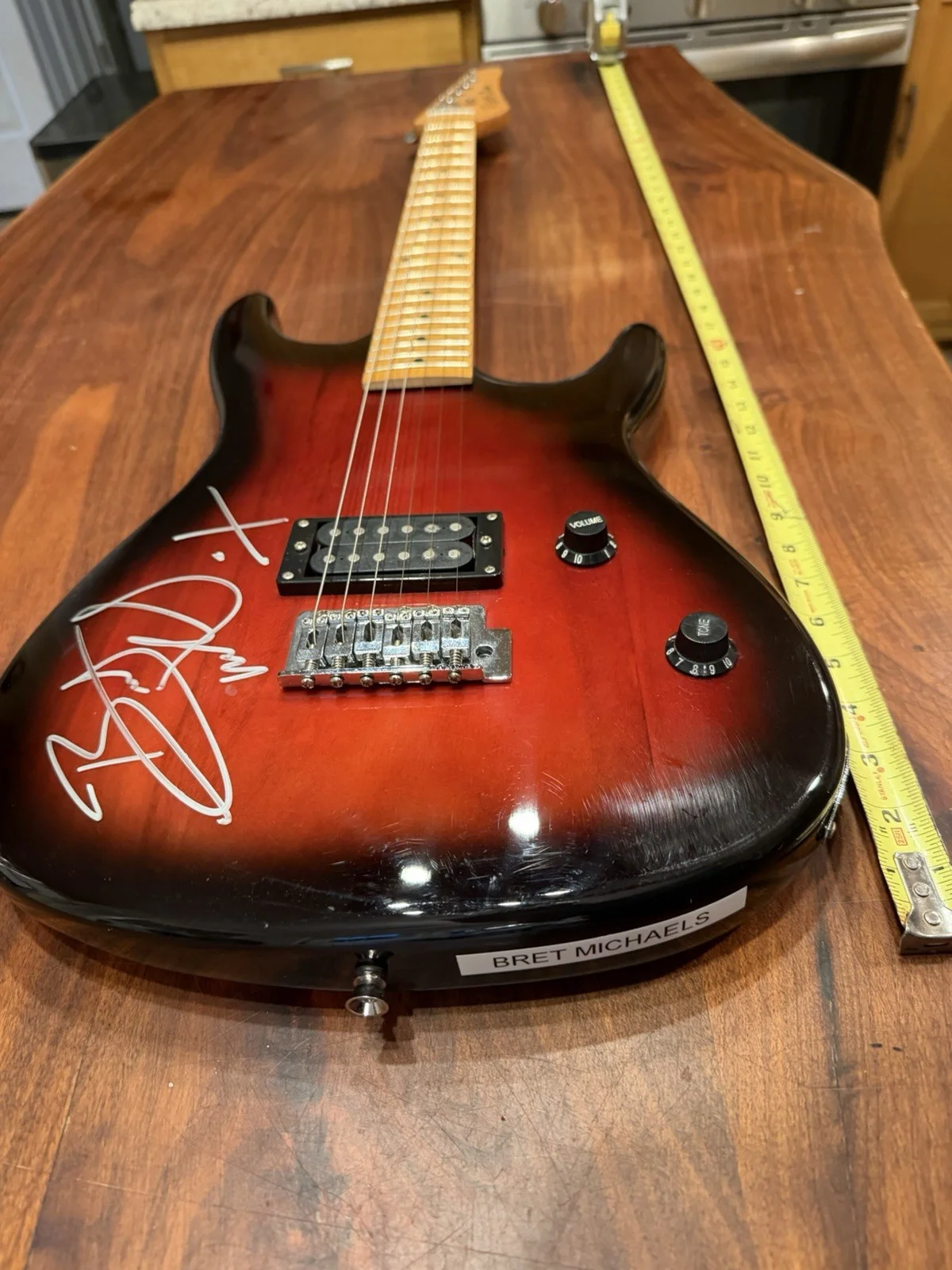 Brett Michaels Signed Viper Electric Guitar Hard Rock Casino Please Read, image 5