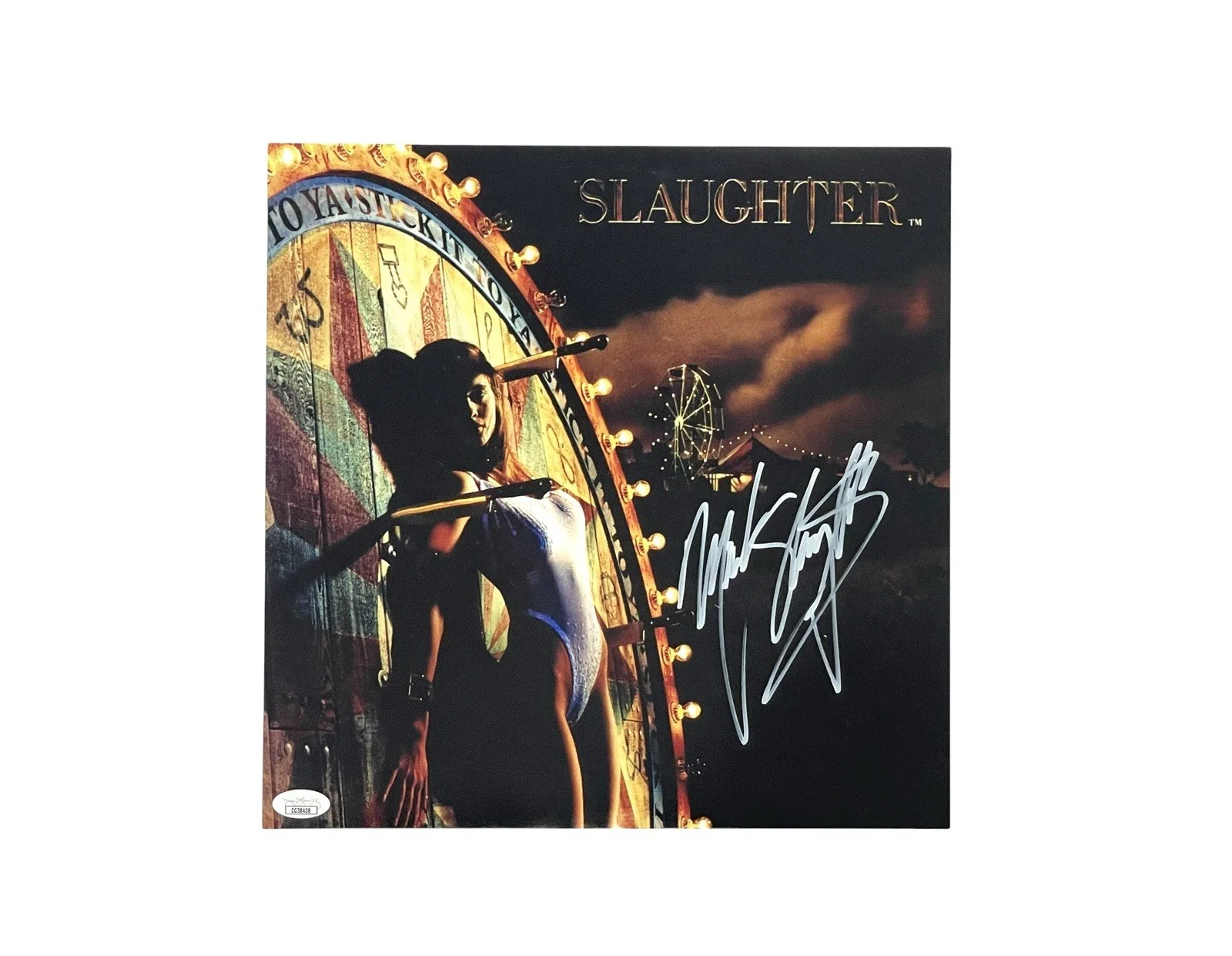 Mark Slaughter Signed Stick It To Ya 12x12 Poster Print RareTracks Signing JSA, изображение 2