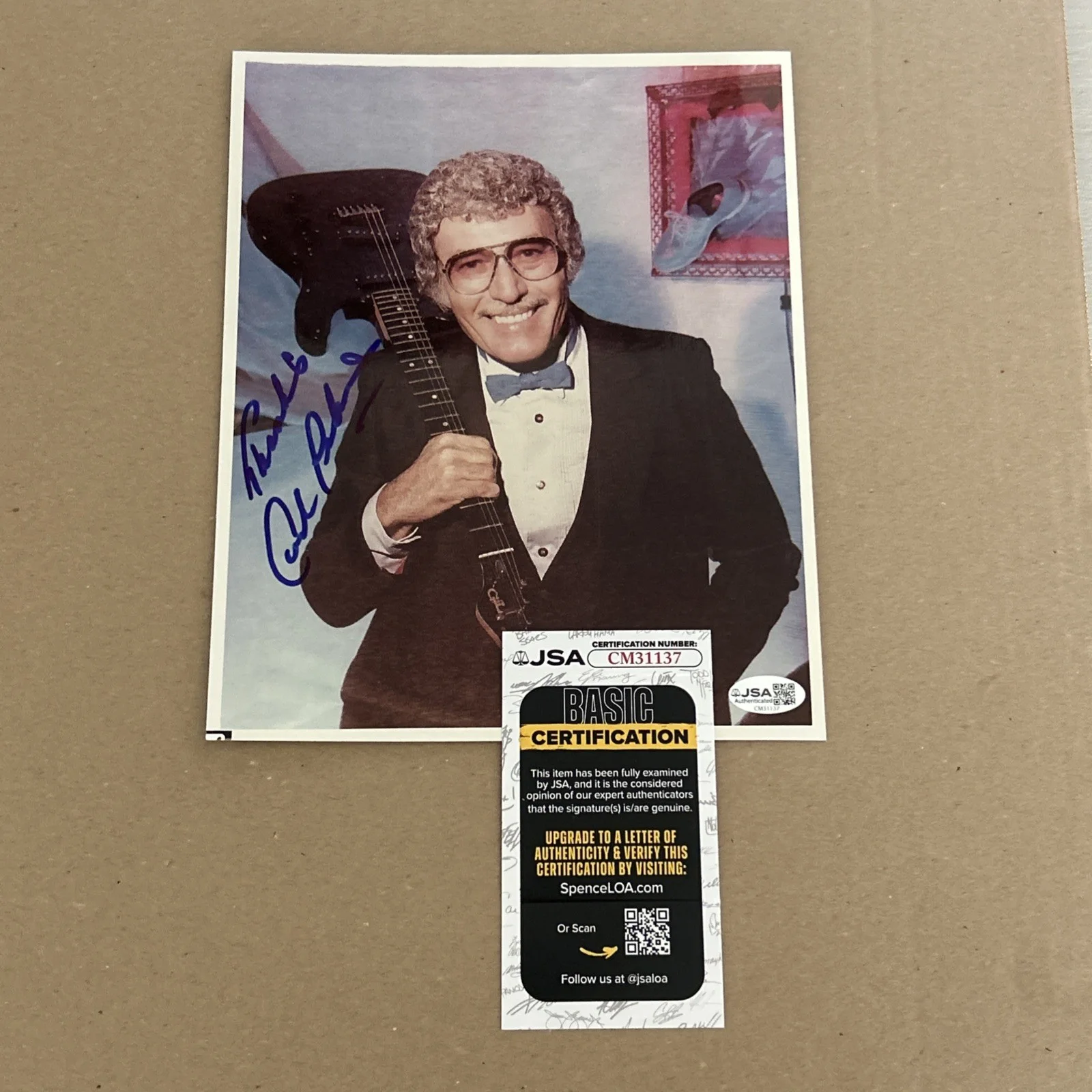 Carl Perkins Signed In Person "THANKS" 8x10 COLOR Photo with JSA COA & Hologram, изображение 5
