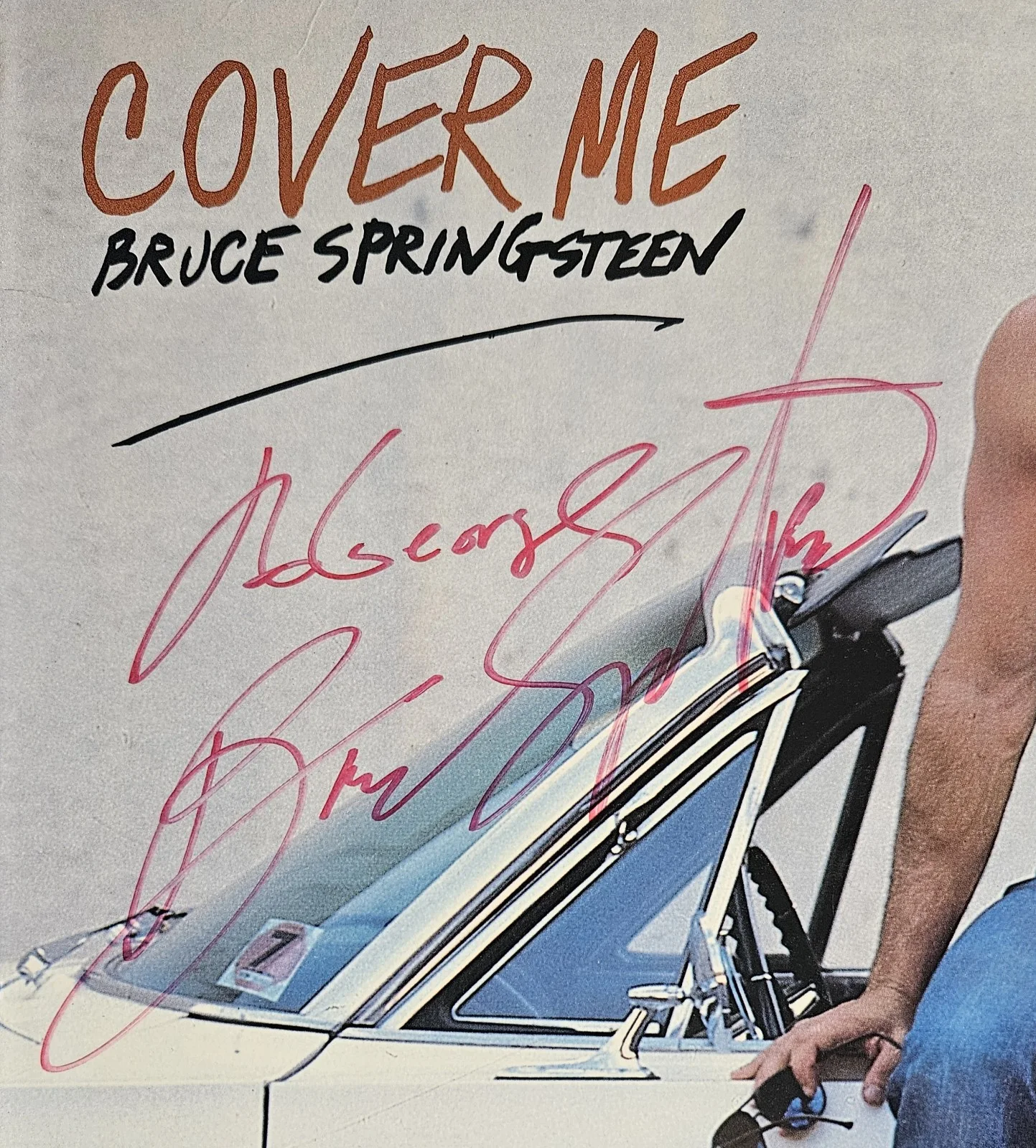 BRUCE SPRINGSTEEN SIGNED "COVER ME" 12" VINYL RECORD ALBUM COVER JSA COA psa bas, изображение 3