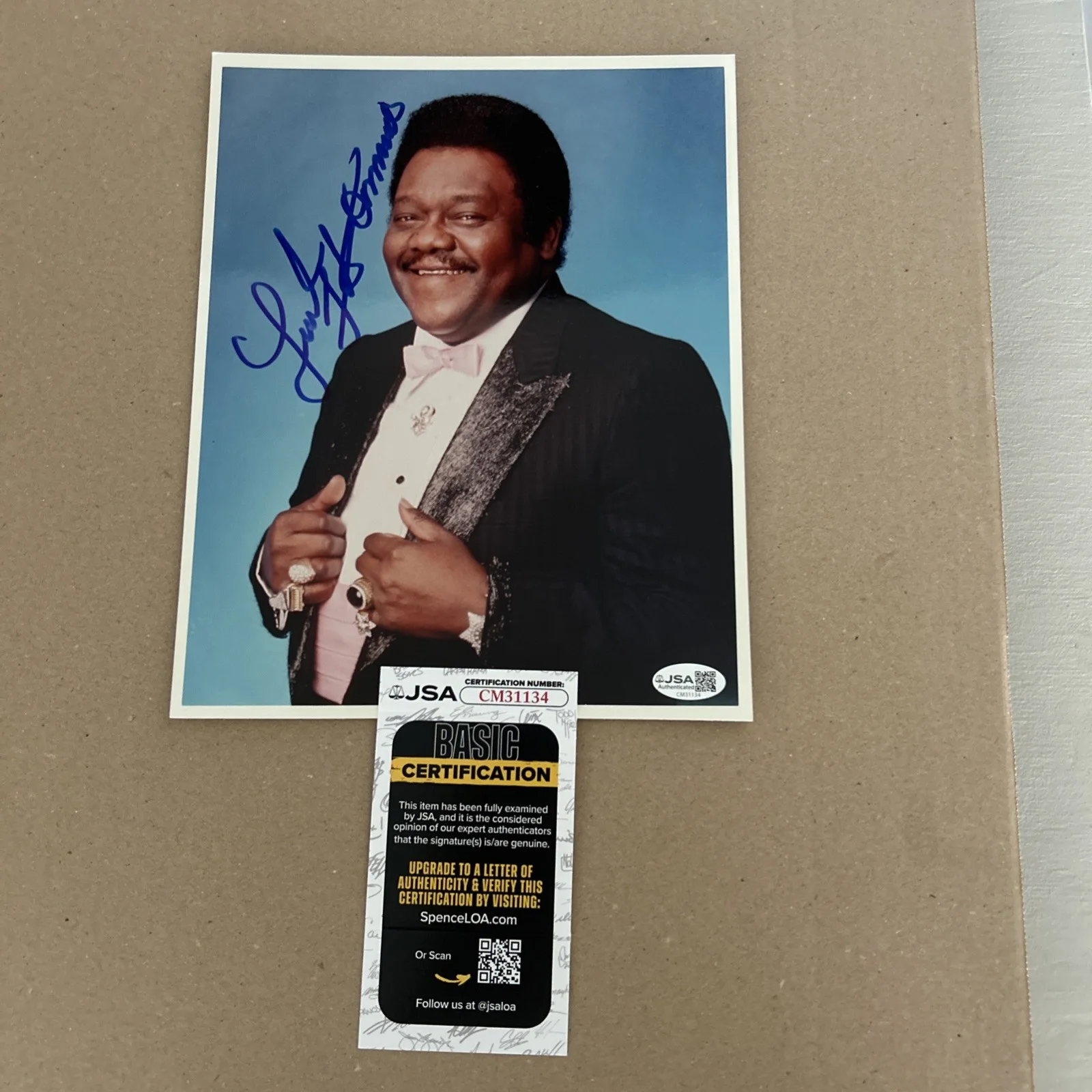 Fats Domino — Fats Domino Signed In-Person "Love Fats Domino" COLOR 8x10 Photo with JSA COA, изображение 5