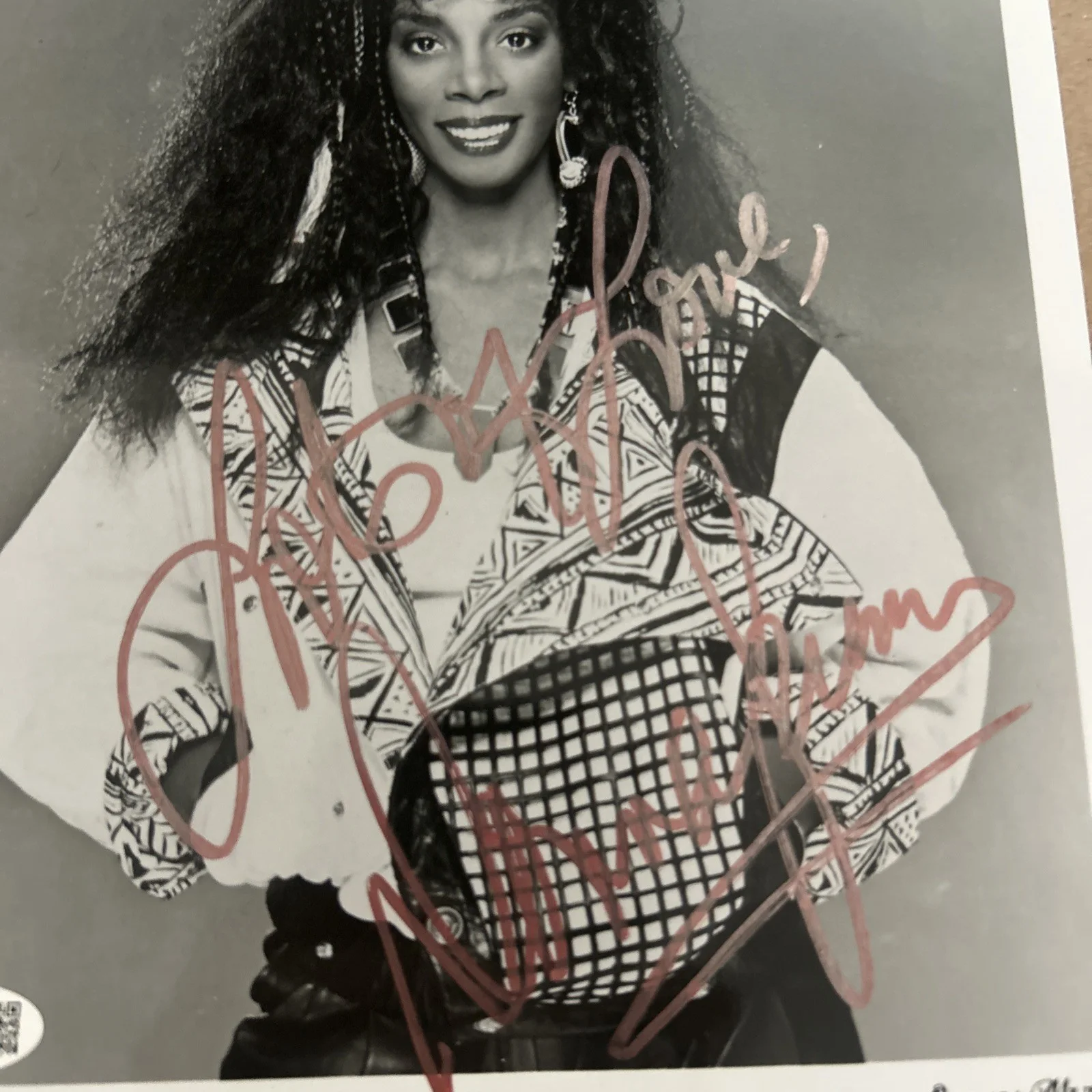 Donna Summer Signed In Person PUBLICITY Photo LOTS OF LOVE DONNA SUMMER JSA COA, изображение 2