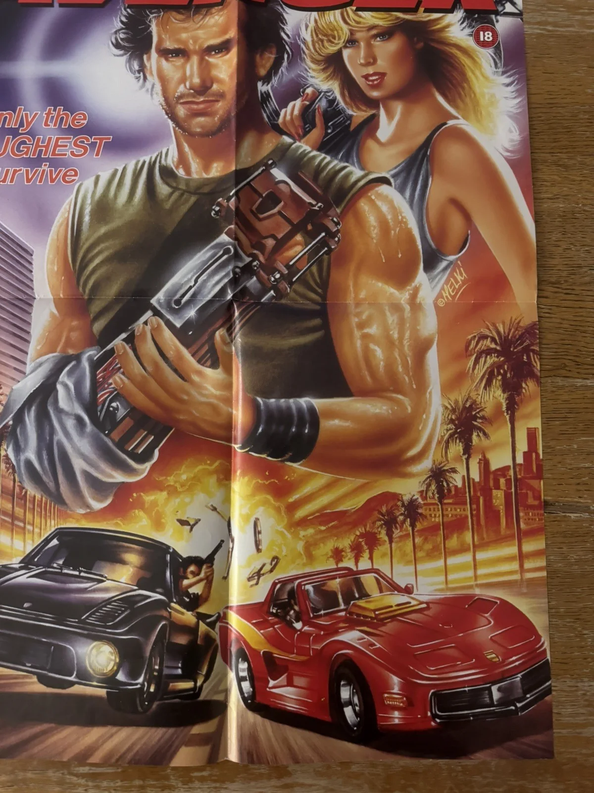 The Avenger rare Original Video Shop VHS Poster 1987, изображение 4