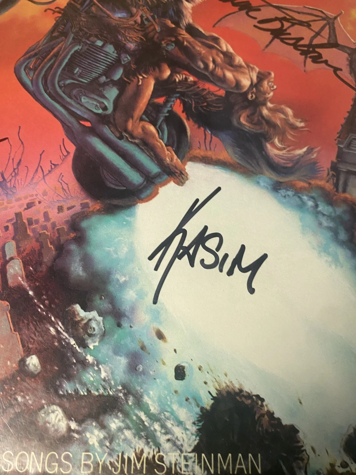 MEATLOAF SIGNED BAT OUT OF HELL VINYL LP, изображение 2
