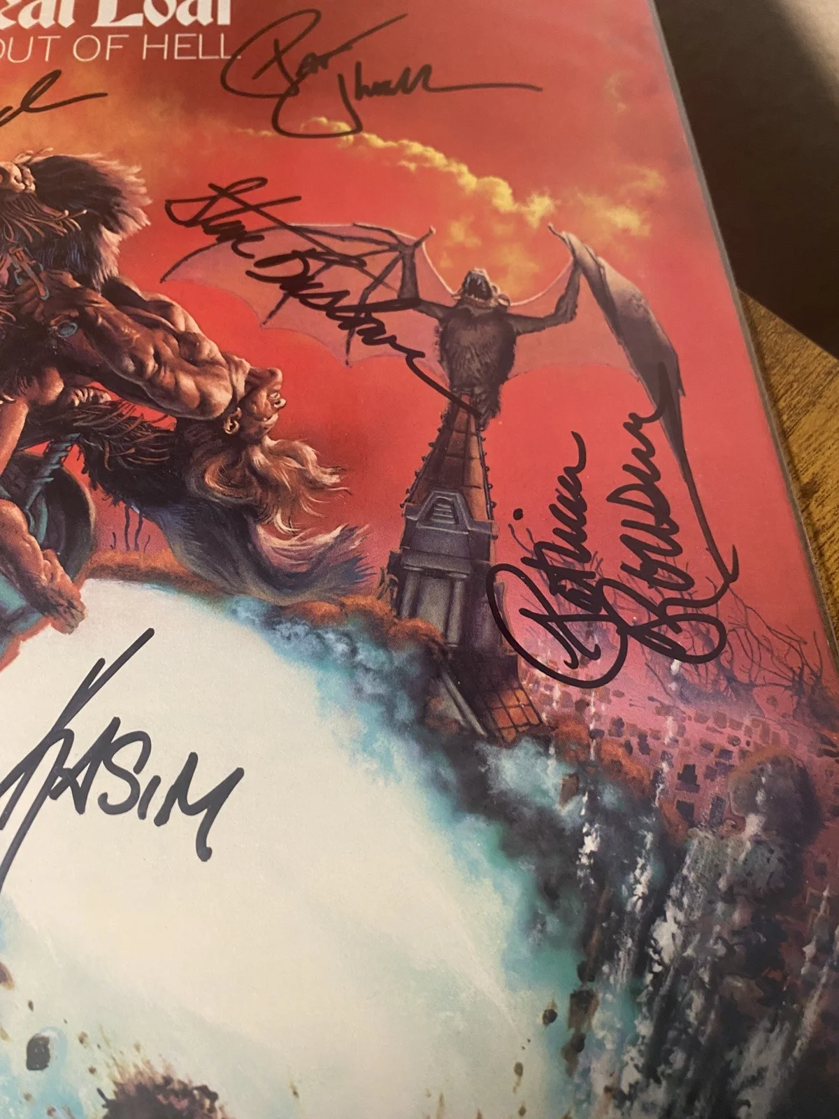 MEATLOAF SIGNED BAT OUT OF HELL VINYL LP, изображение 4