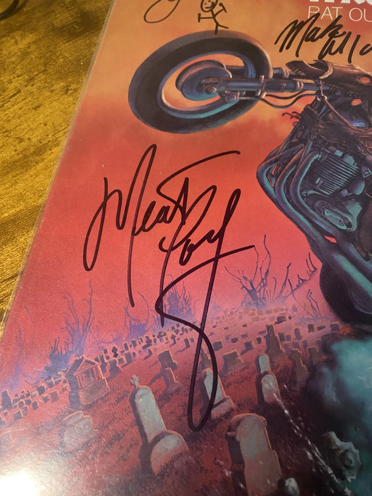 MEATLOAF SIGNED BAT OUT OF HELL VINYL LP, изображение 5