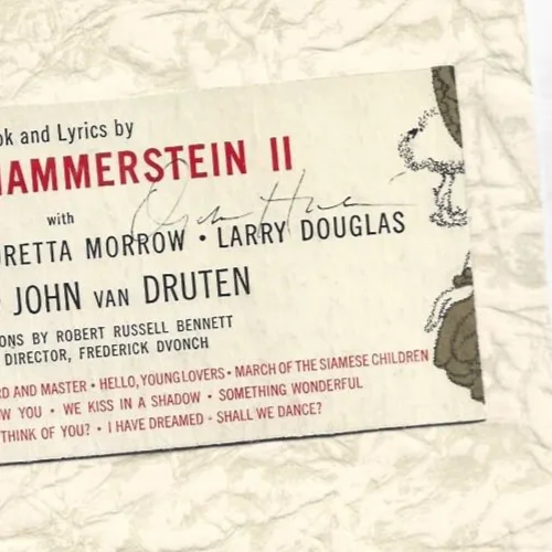 Original Hand Signed autograph by Oscar Hammerstein on program piece, image 2